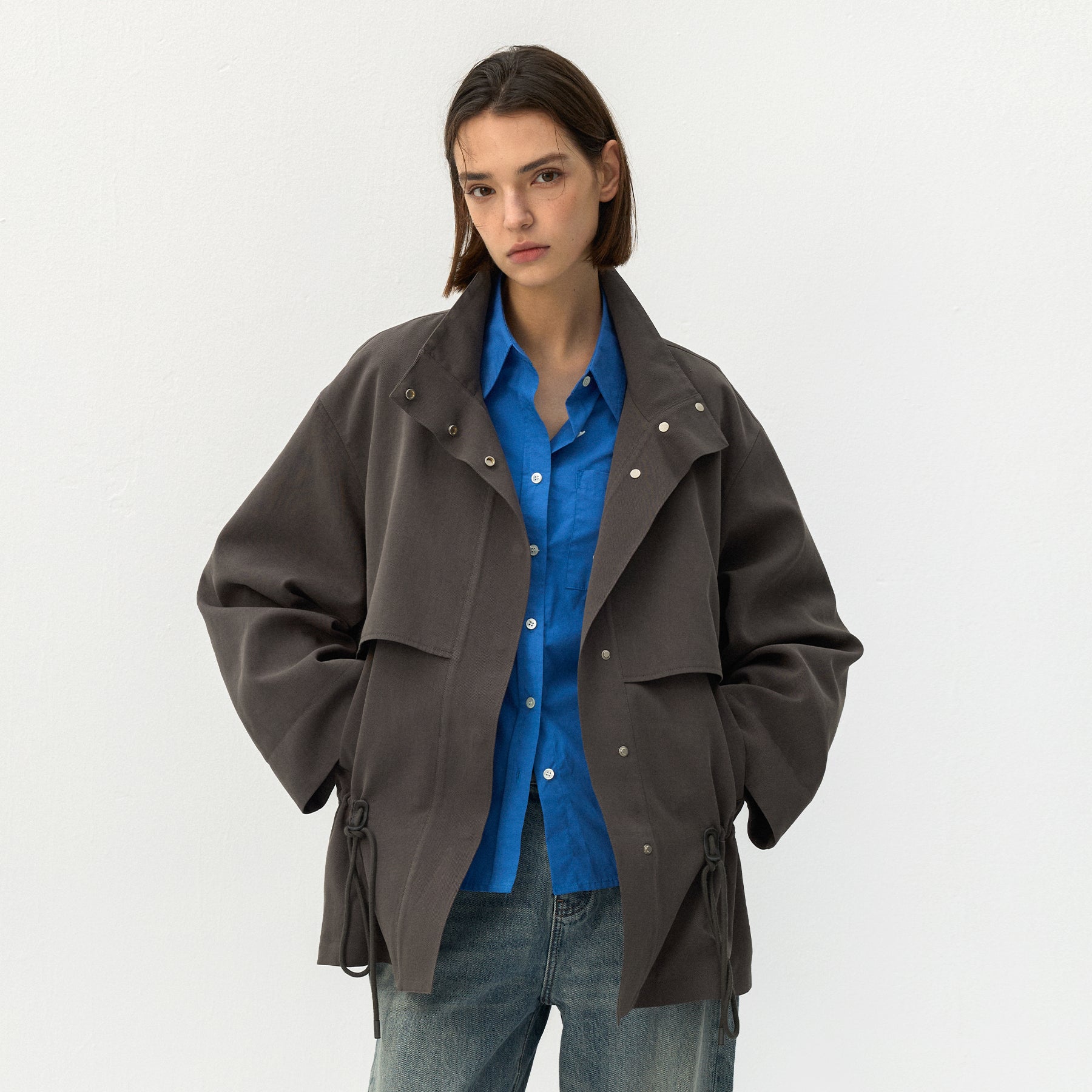 CUBIC Drawstring Cotton Field Jacket-3