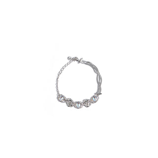 Textured Gemstone Chain Bracelet