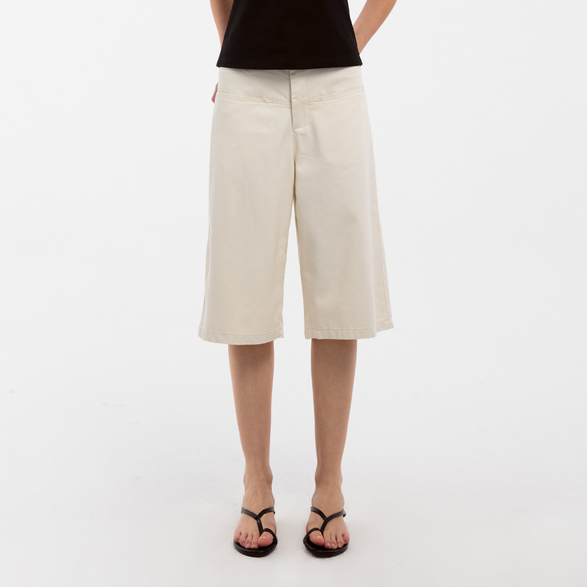 CUBIC Classic Straight Leg Casual Mid-Length Pants-3