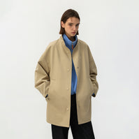 Funnel Neck Reversible Trench Coat