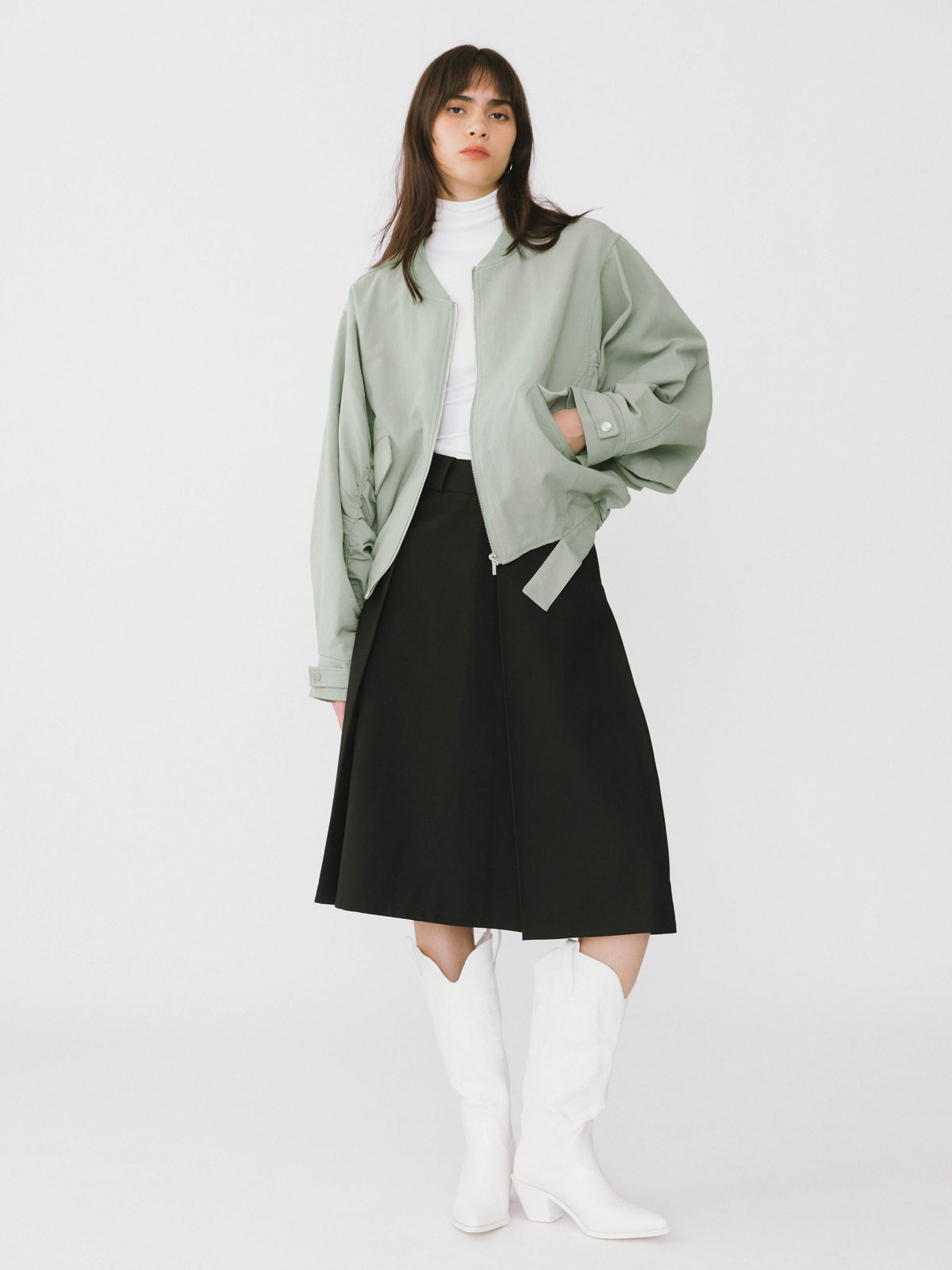 Mint Bomber Jacket-3