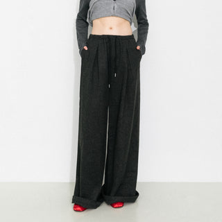 Casual Drawstring Loose Straight Pants