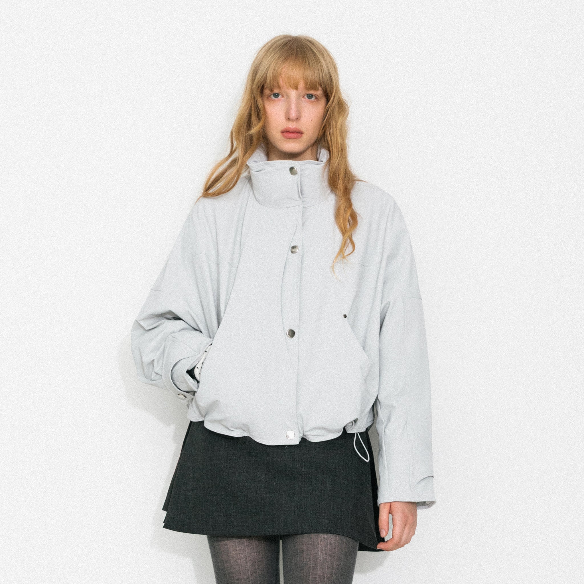 Relaxed Utility Drawstring Hem Down Jacket-3