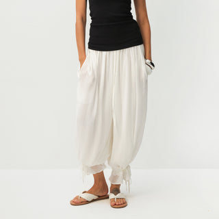 CUBIC  Lyocell Lace Ruffled  Balloon Pants