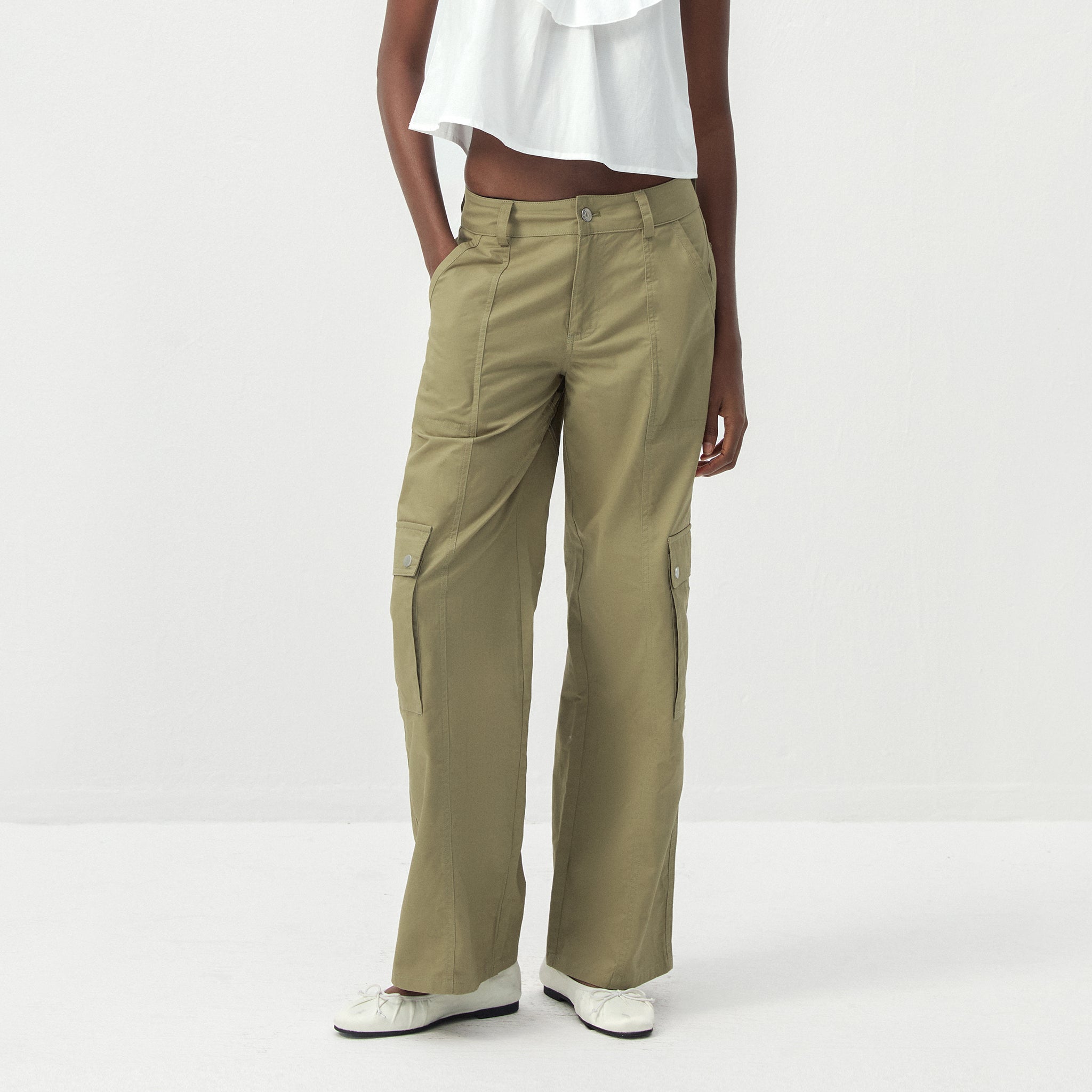 CUBIC 100% Cotton Casual Cargo Pants-3