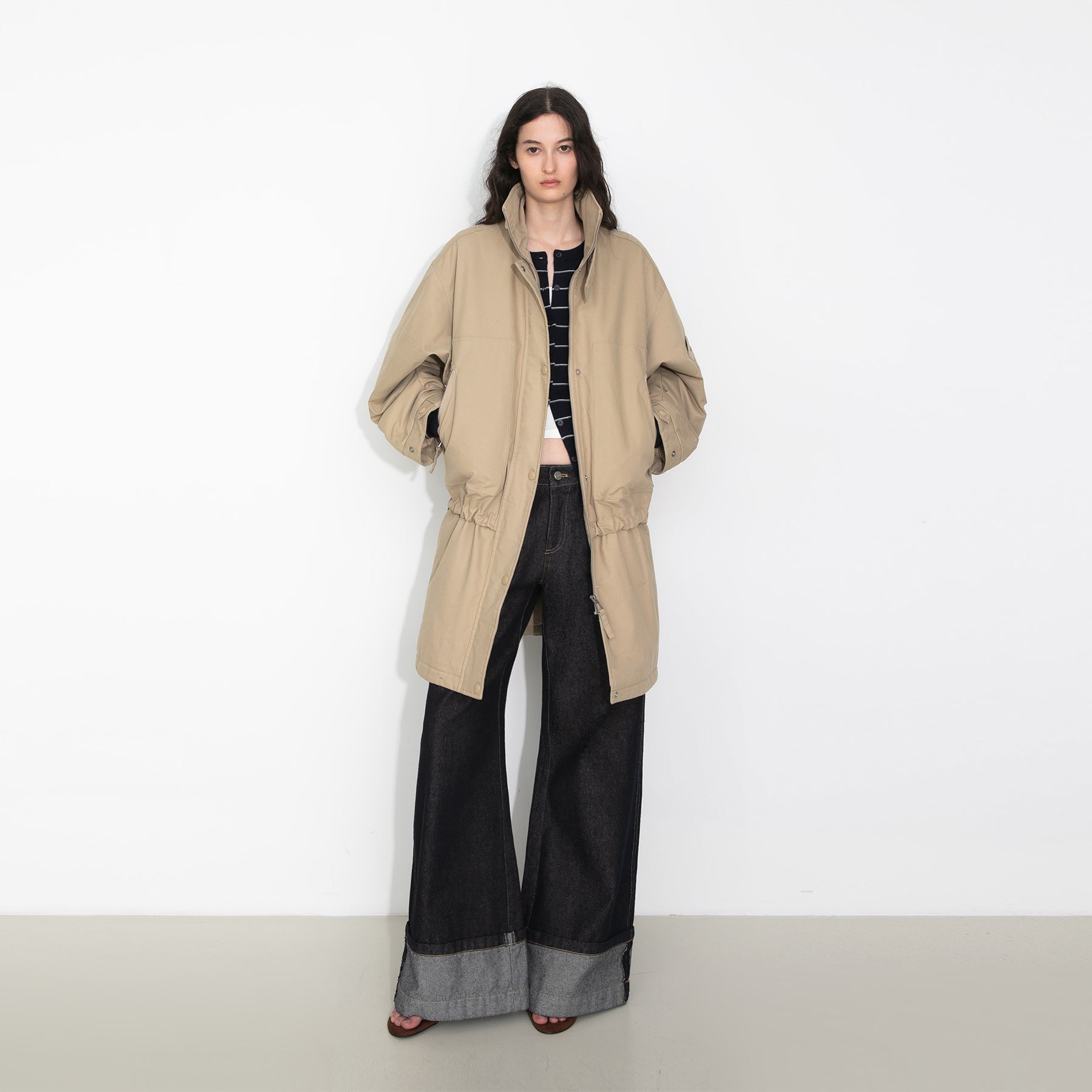 Oversized Parka-Style Utility Down Coat-3