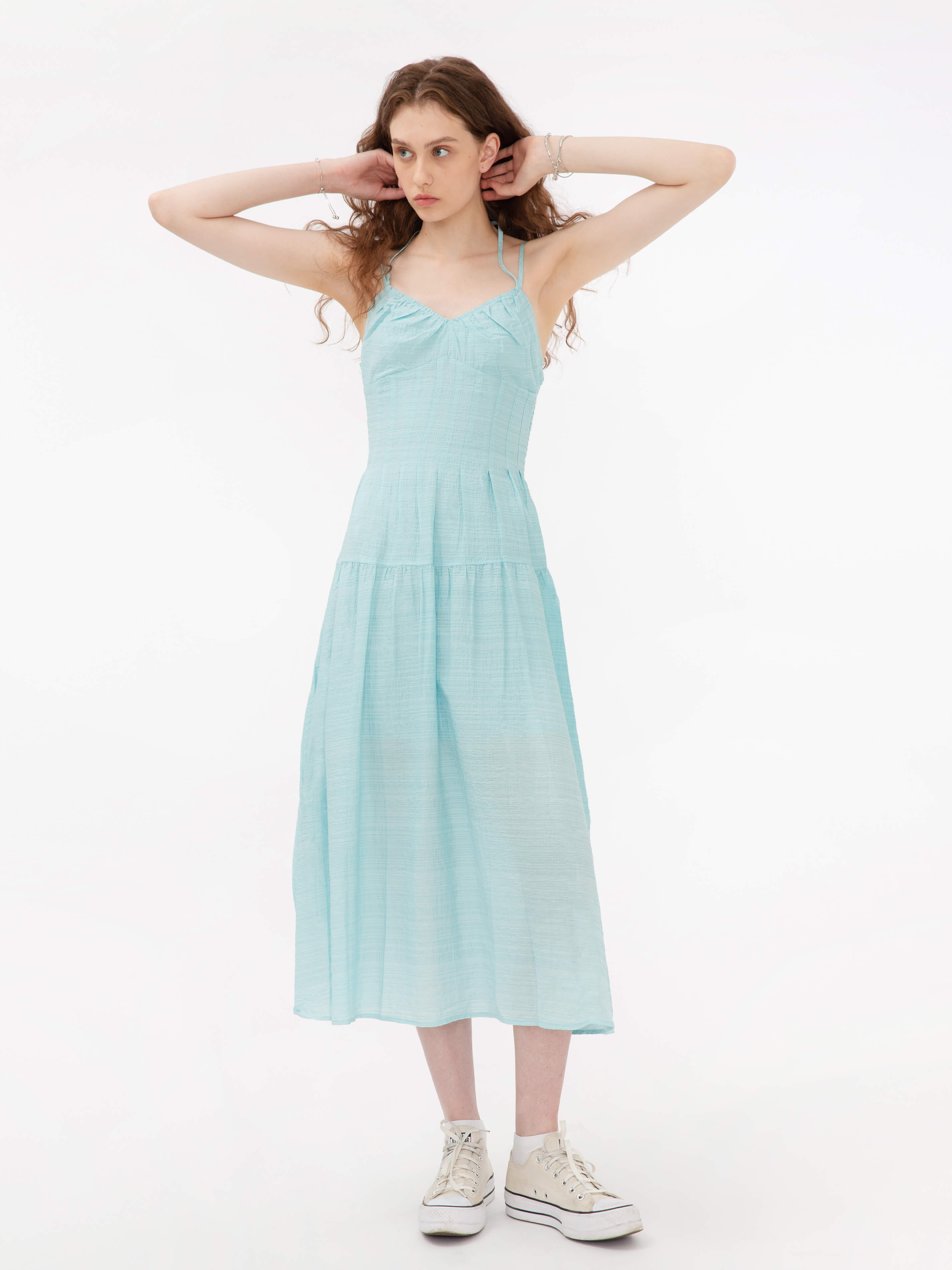 Sweetheart Sheer Midi Dress-7