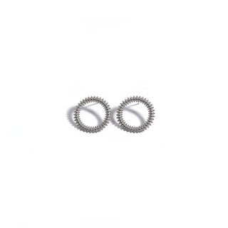 Beaded Circle Stud Earrings