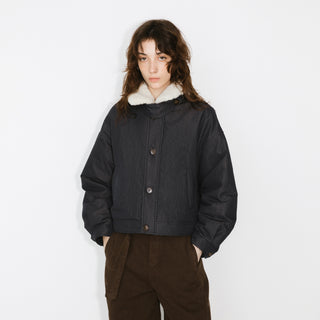 Removable Fur Collar High Neck Down Coat