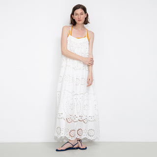 Heavily Embroidered Eyelet Floral Cami Dress