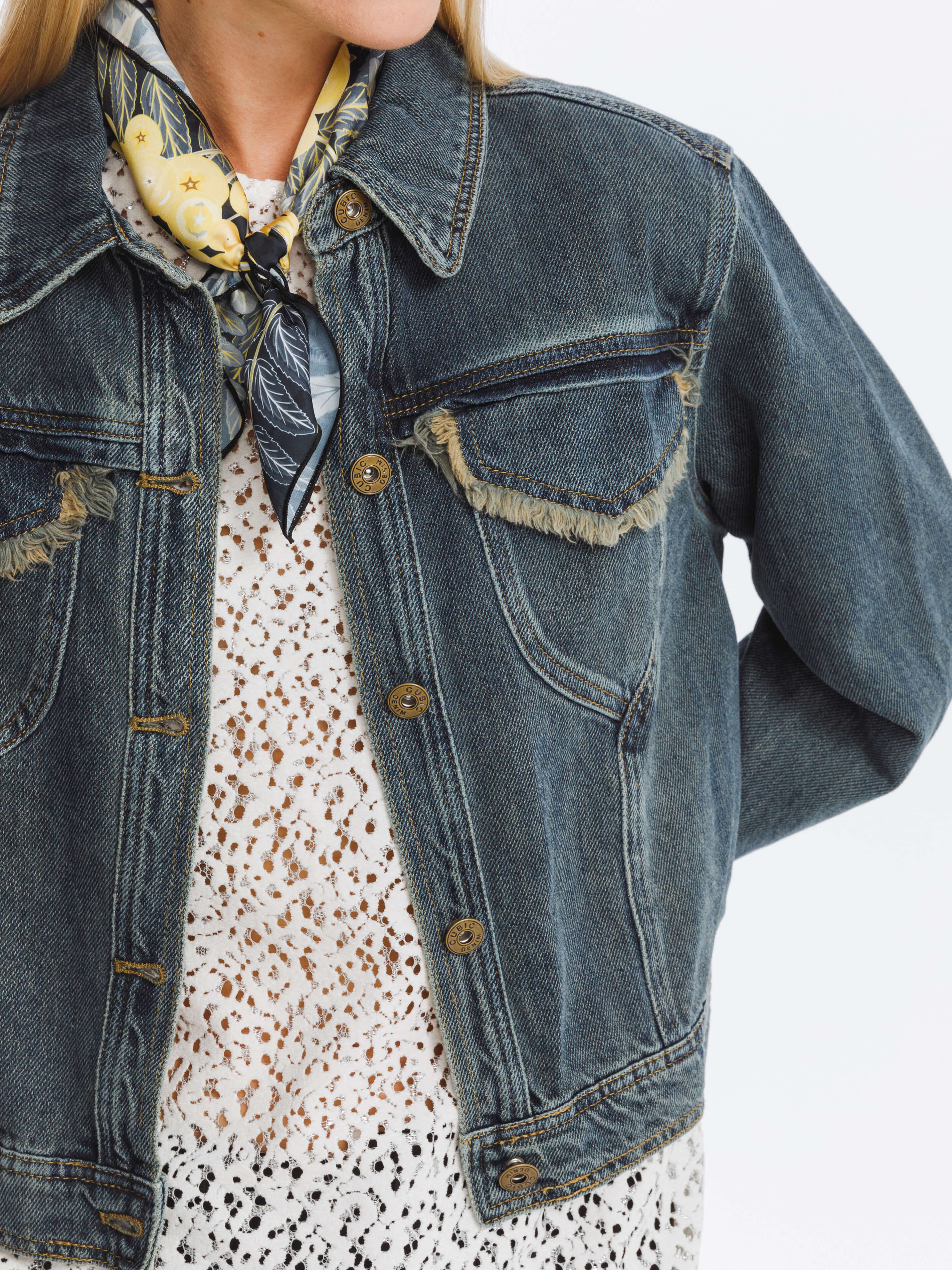 Dark Short Denim Jacket-3