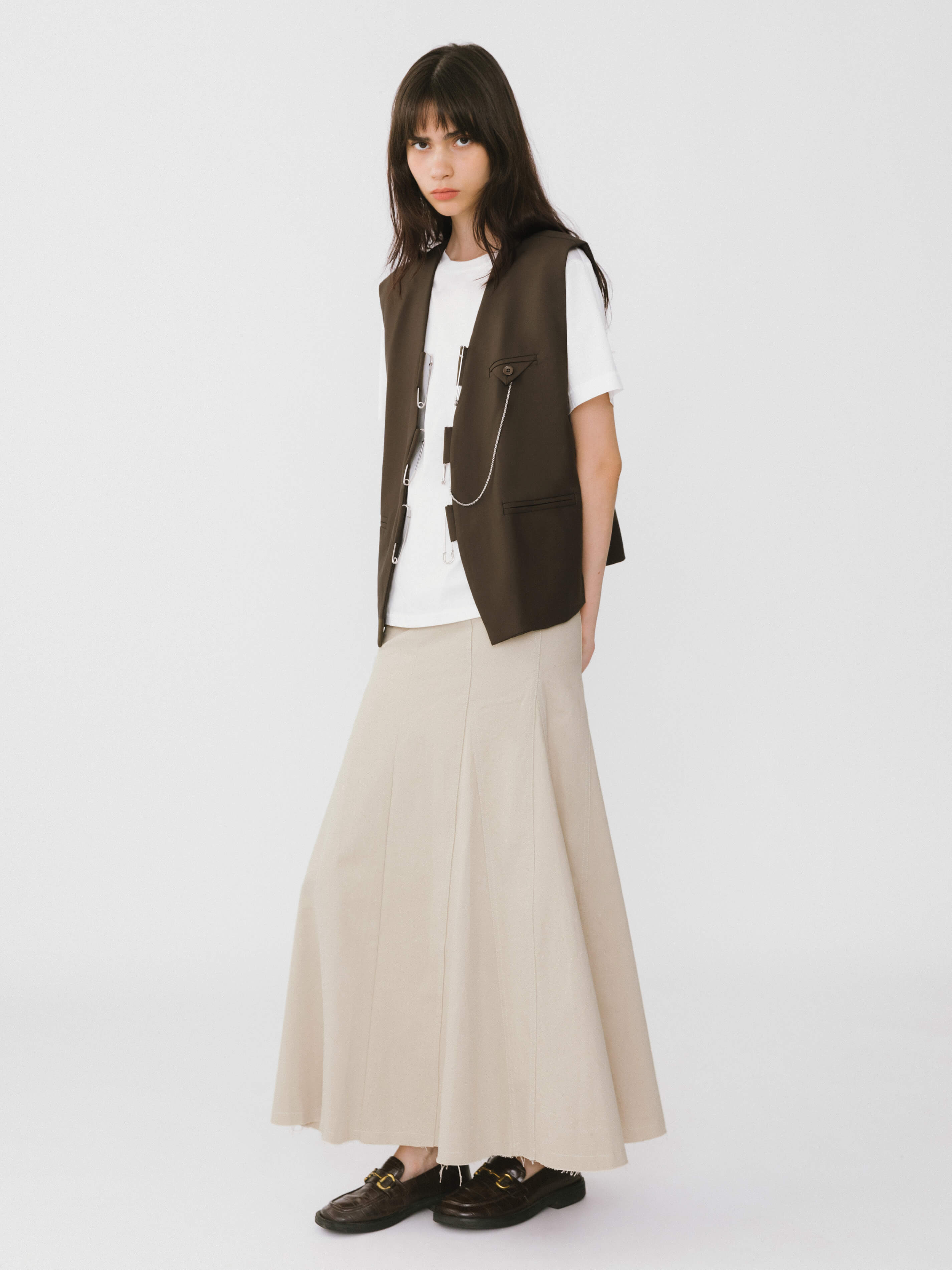 Frayed Denim Maxi Skirt-4