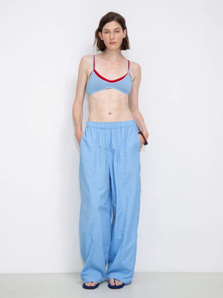 Loose-Fit Elastic Waist Tapered Trousers
