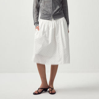 CUBIC Chic Polka Dot Lace Trim Skirt(Pre order: 7 days)