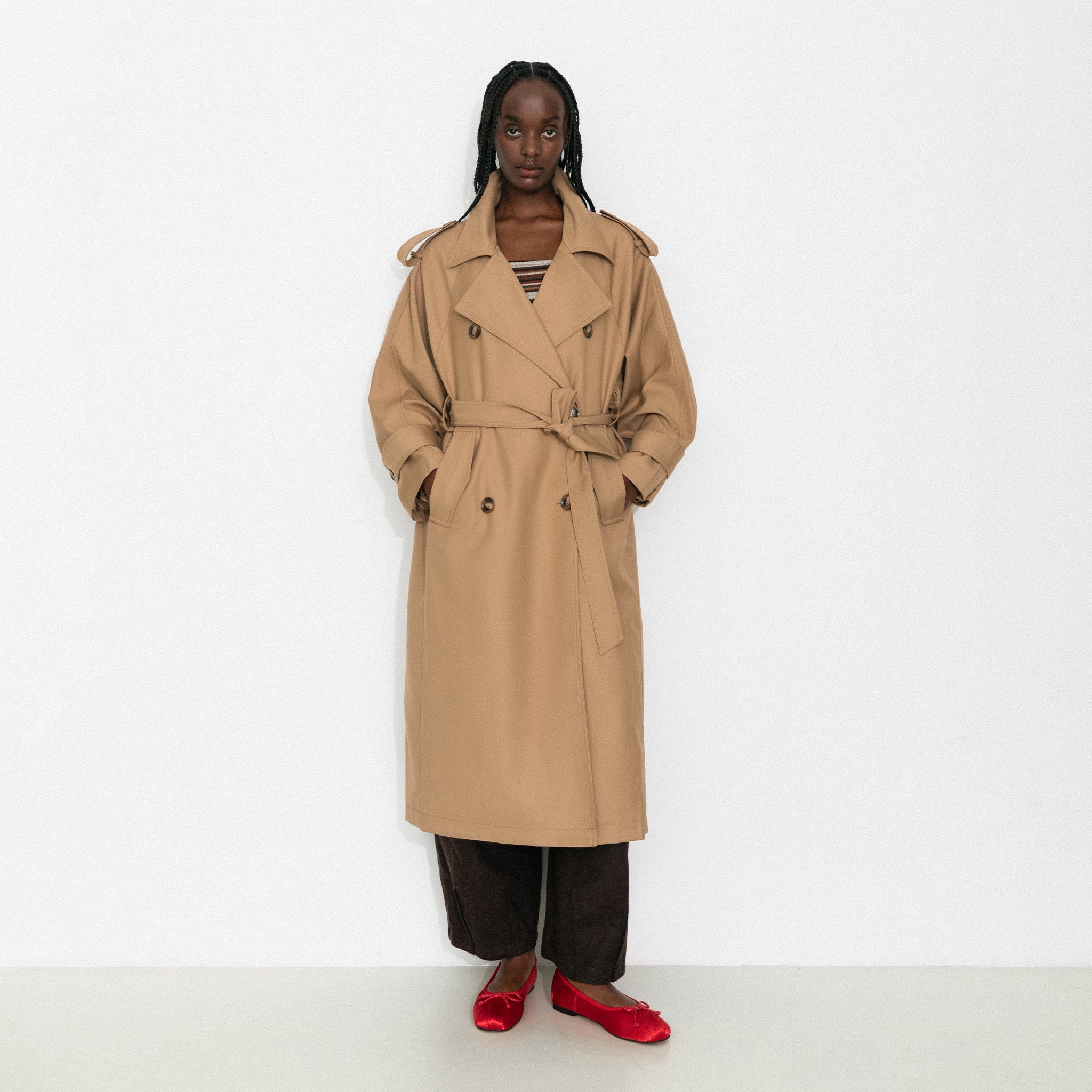 Classic British-Style Double-Breasted Trench Coat-3