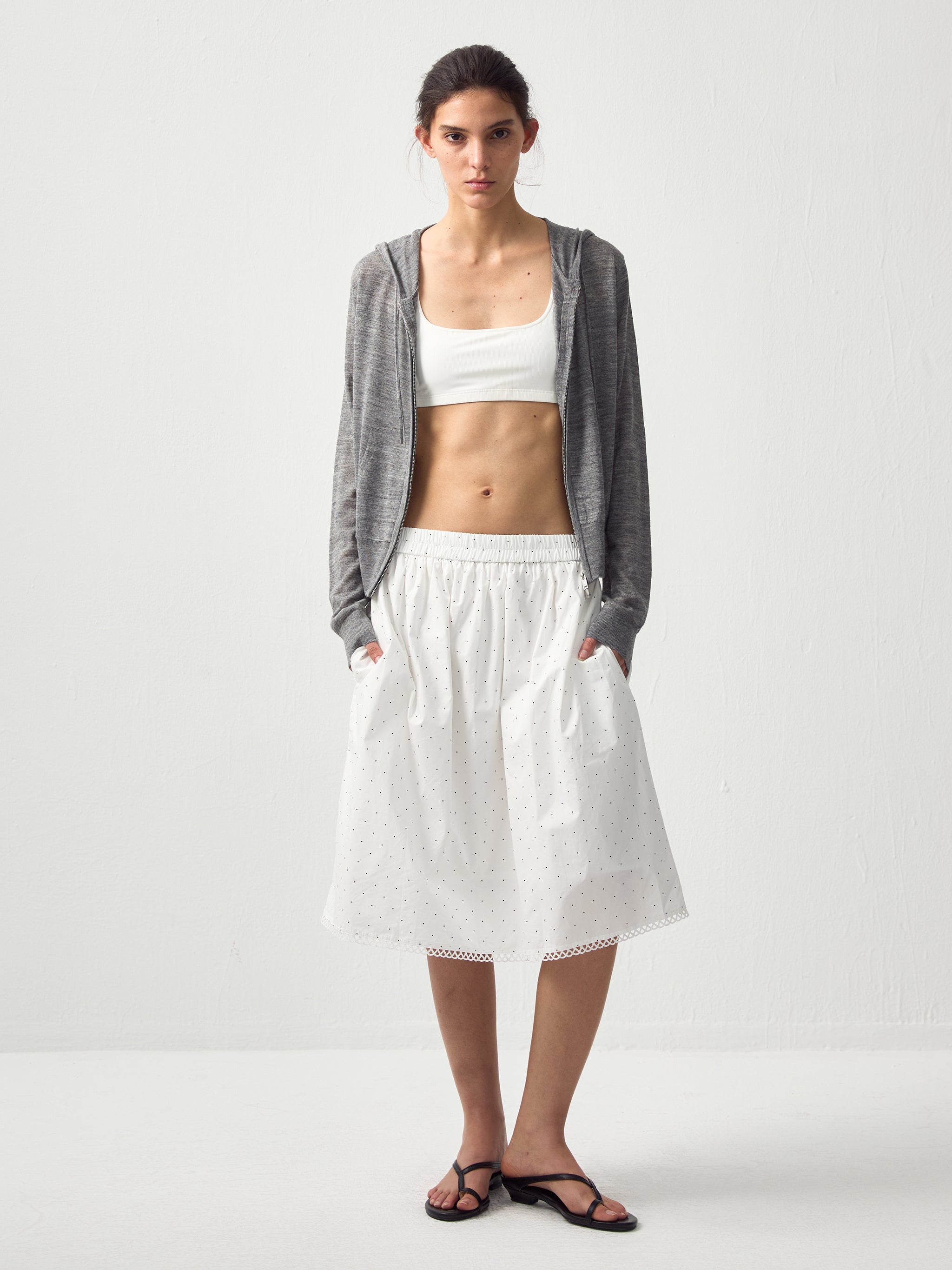 CUBIC Chic Polka Dot Lace Trim Skirt(Pre order: 7 days)-4