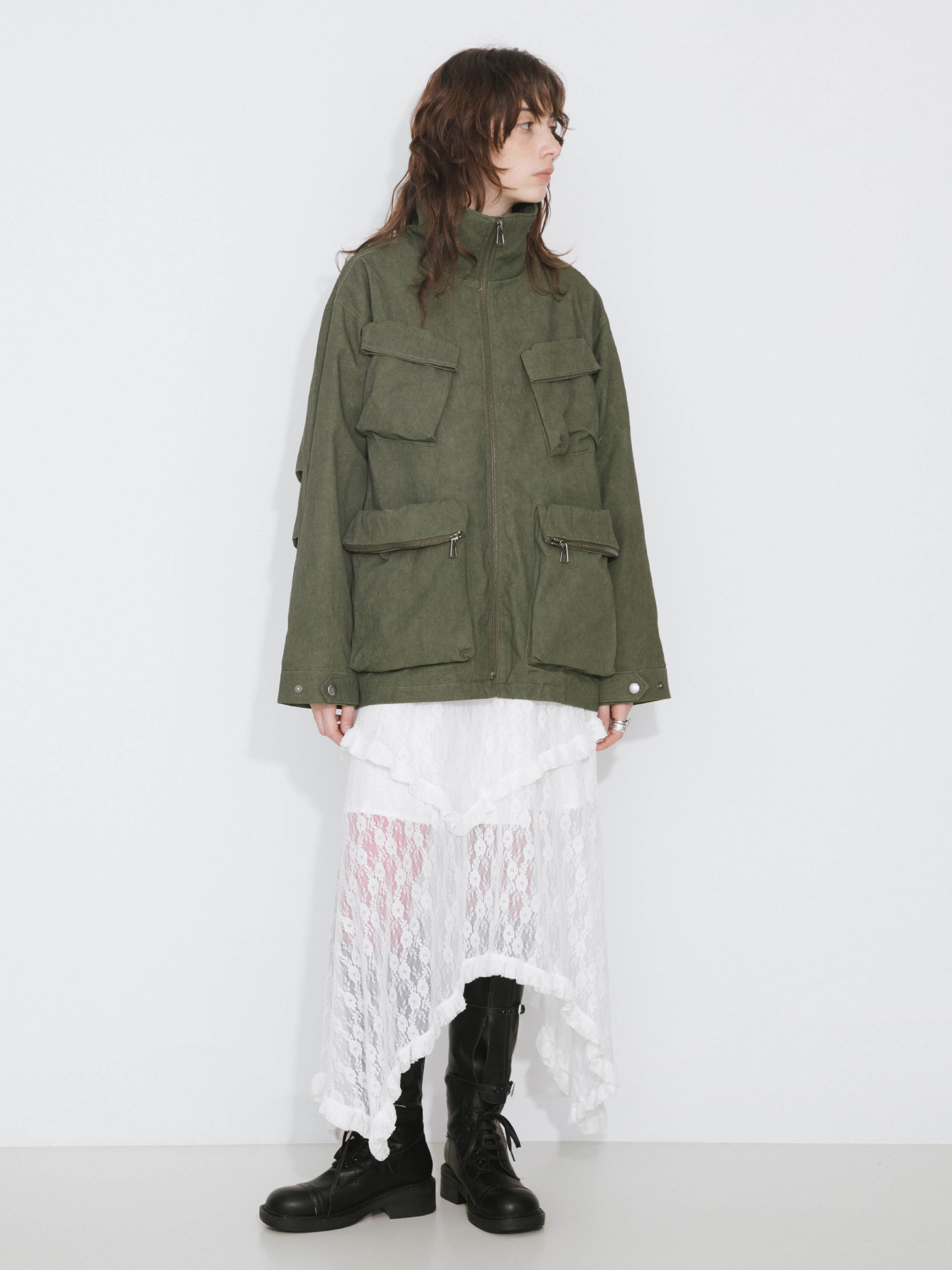 Short High Neck Puffer Jacket-4