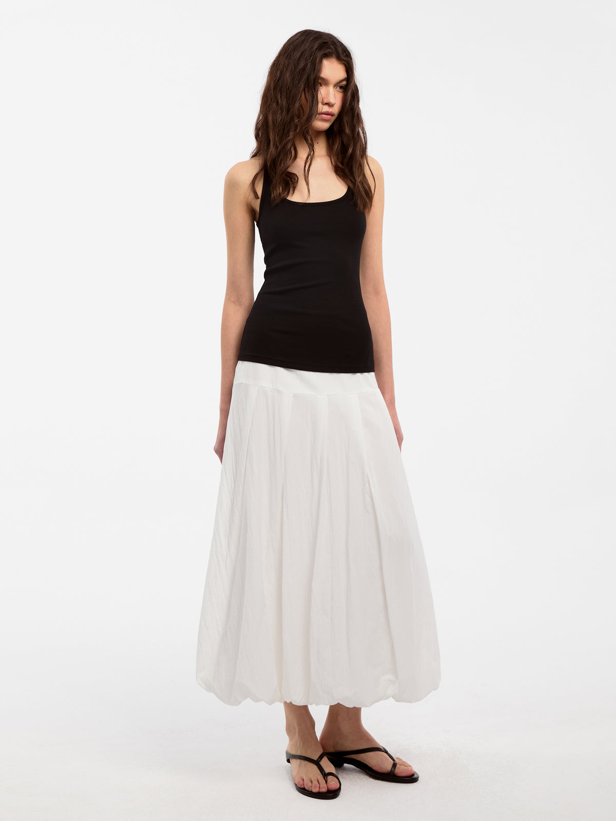 CUBIC Lyocell Pleated Tulip Skirt-5