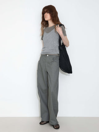 100% Cotton Draped Oversized Wide-Leg Casual Pants
