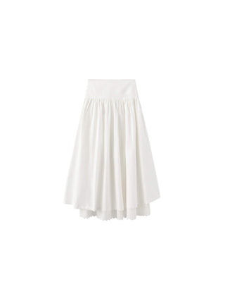 100% Cotton Double Layer Lace A-Line Skirt