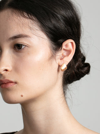 Brushed Matte Half-Hoop Earrings