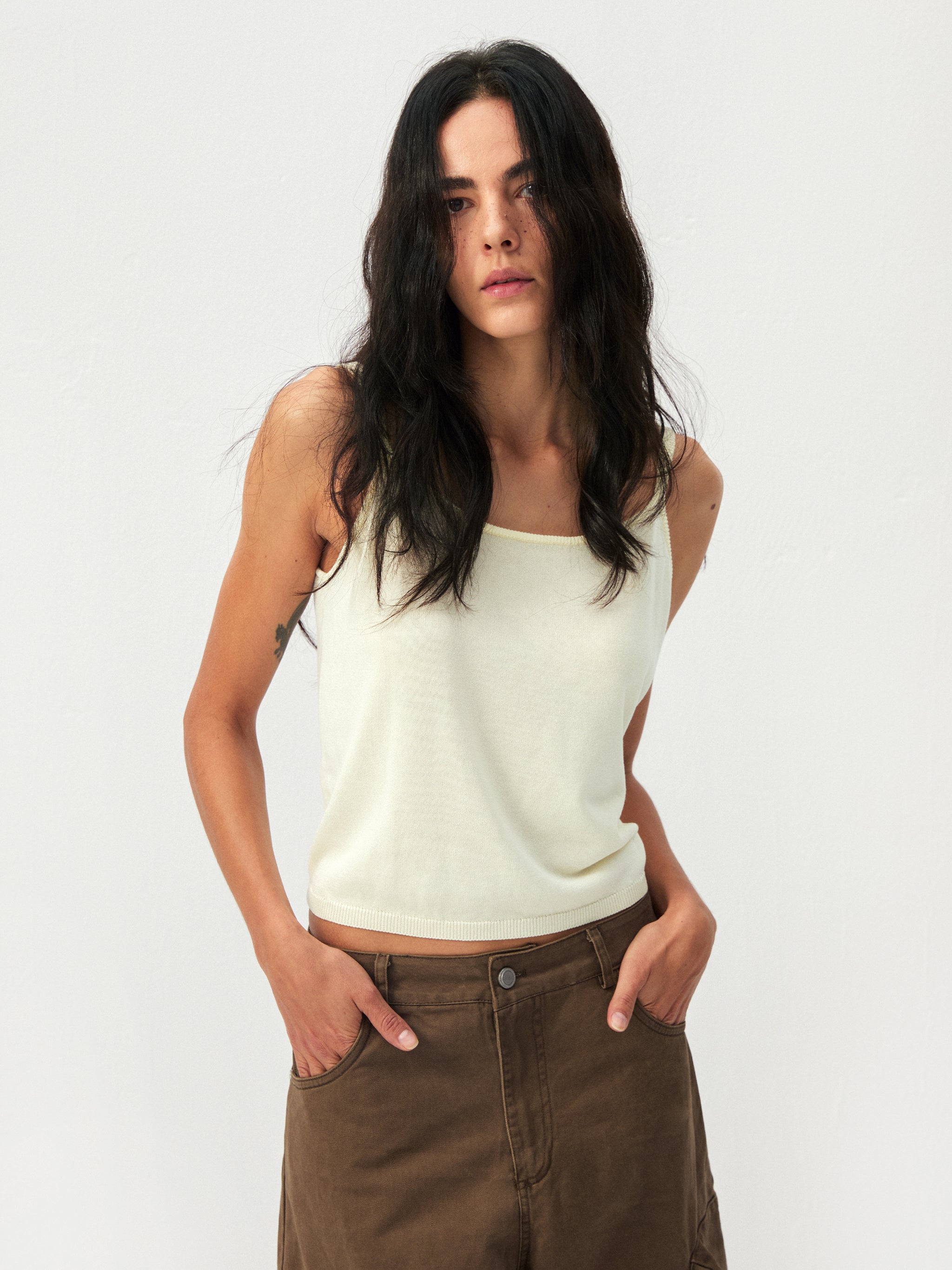 CUBIC Sheer Ribbed Knit Two-Piece Set-4