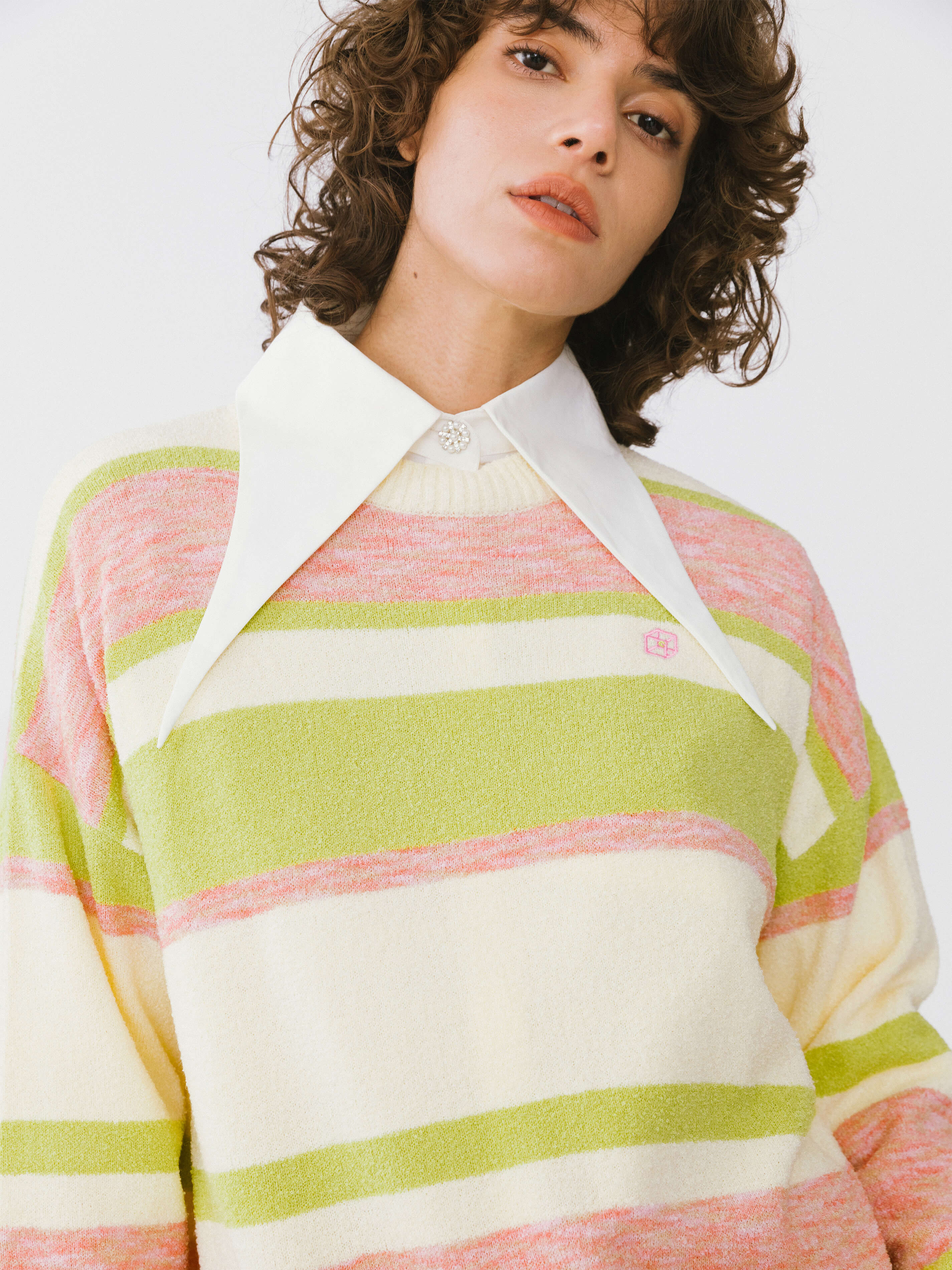 Striped Knit Sweater-13