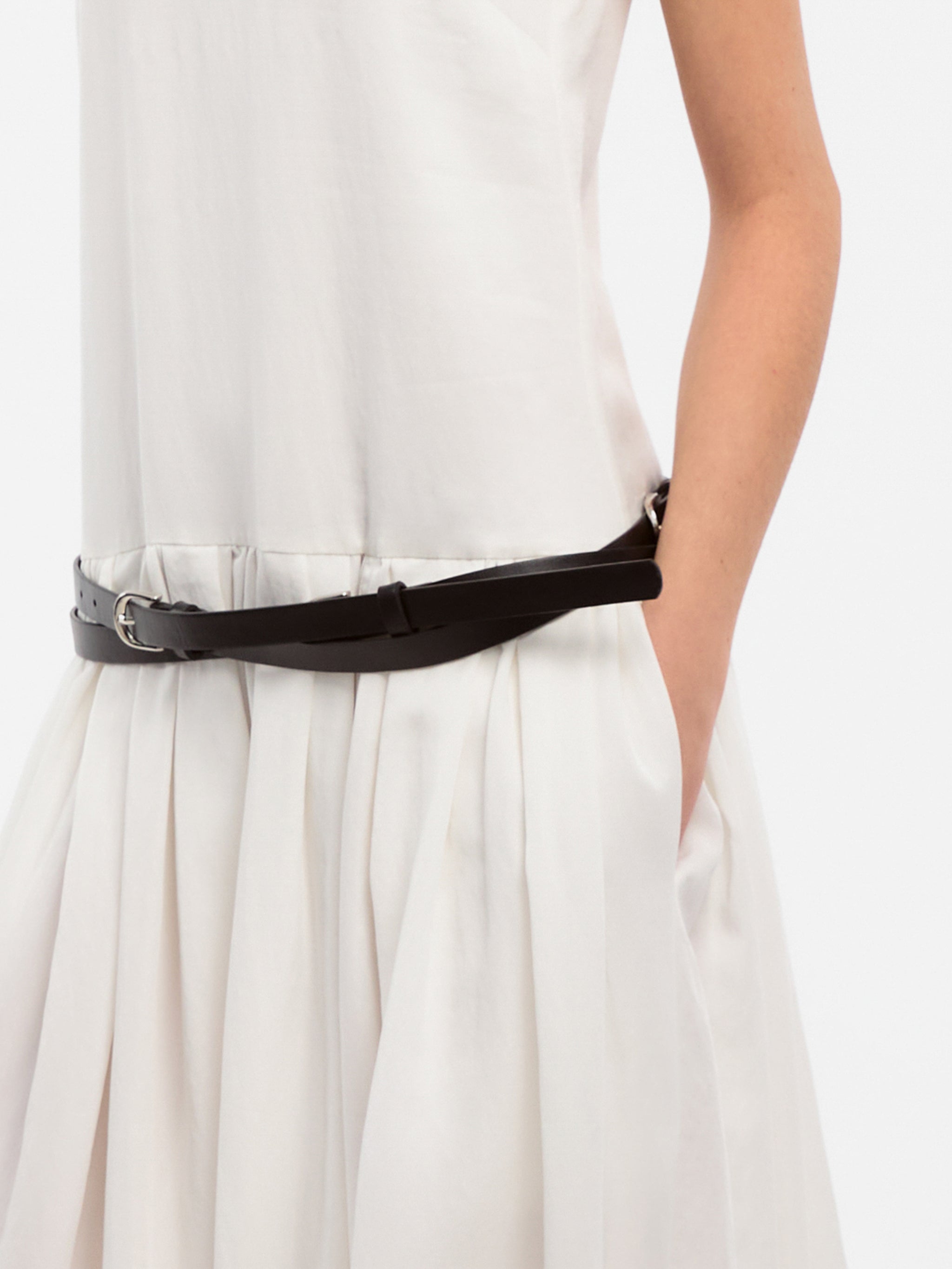 CUBIC Lyocell Solid Color Long Dress-4