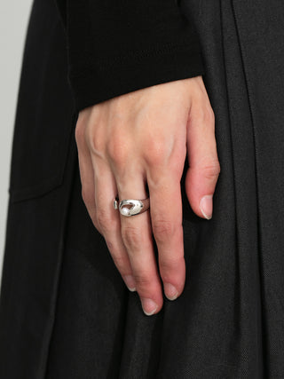Open Ring with Pearl