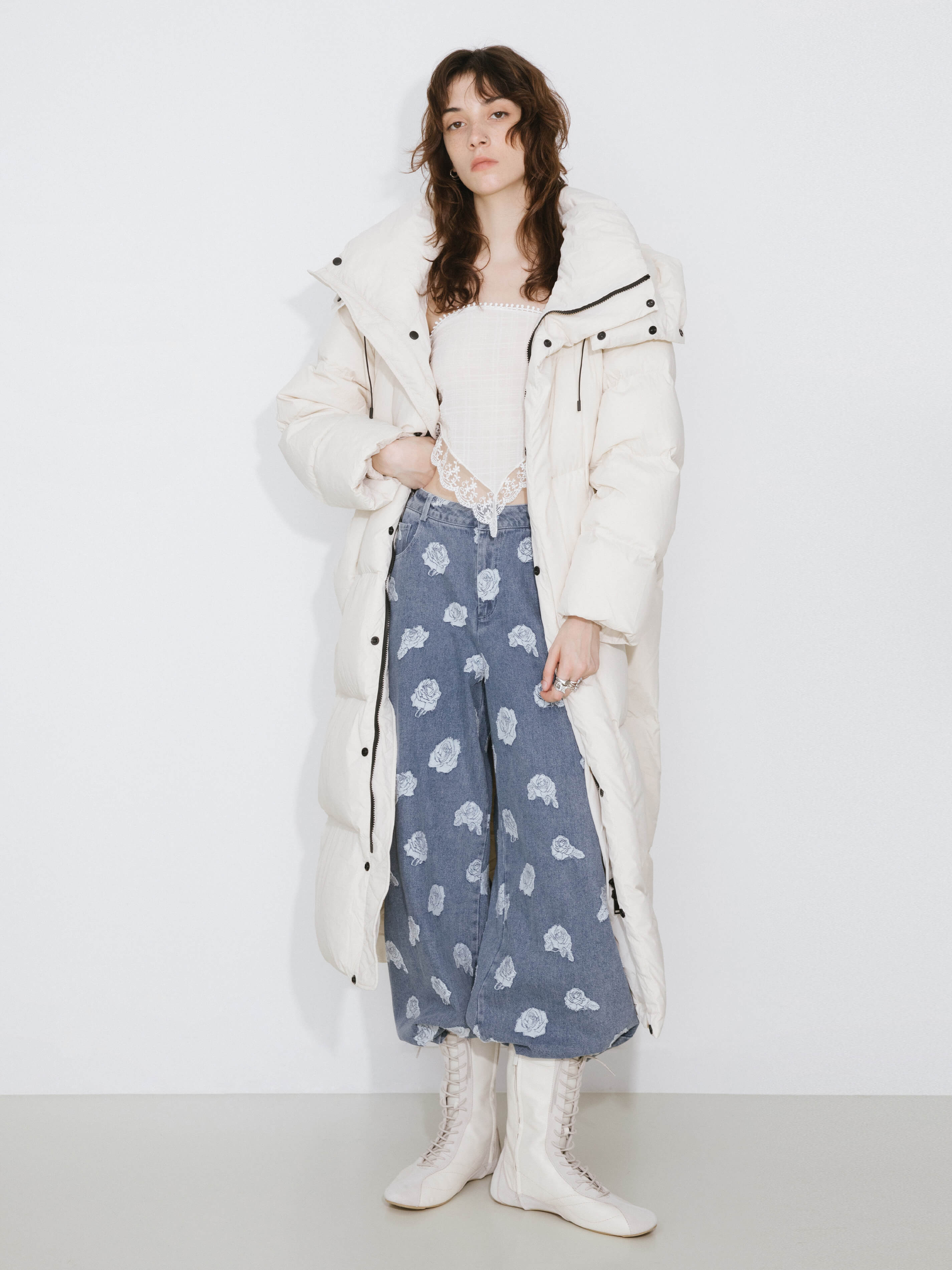 Long A-line Down Coat-4
