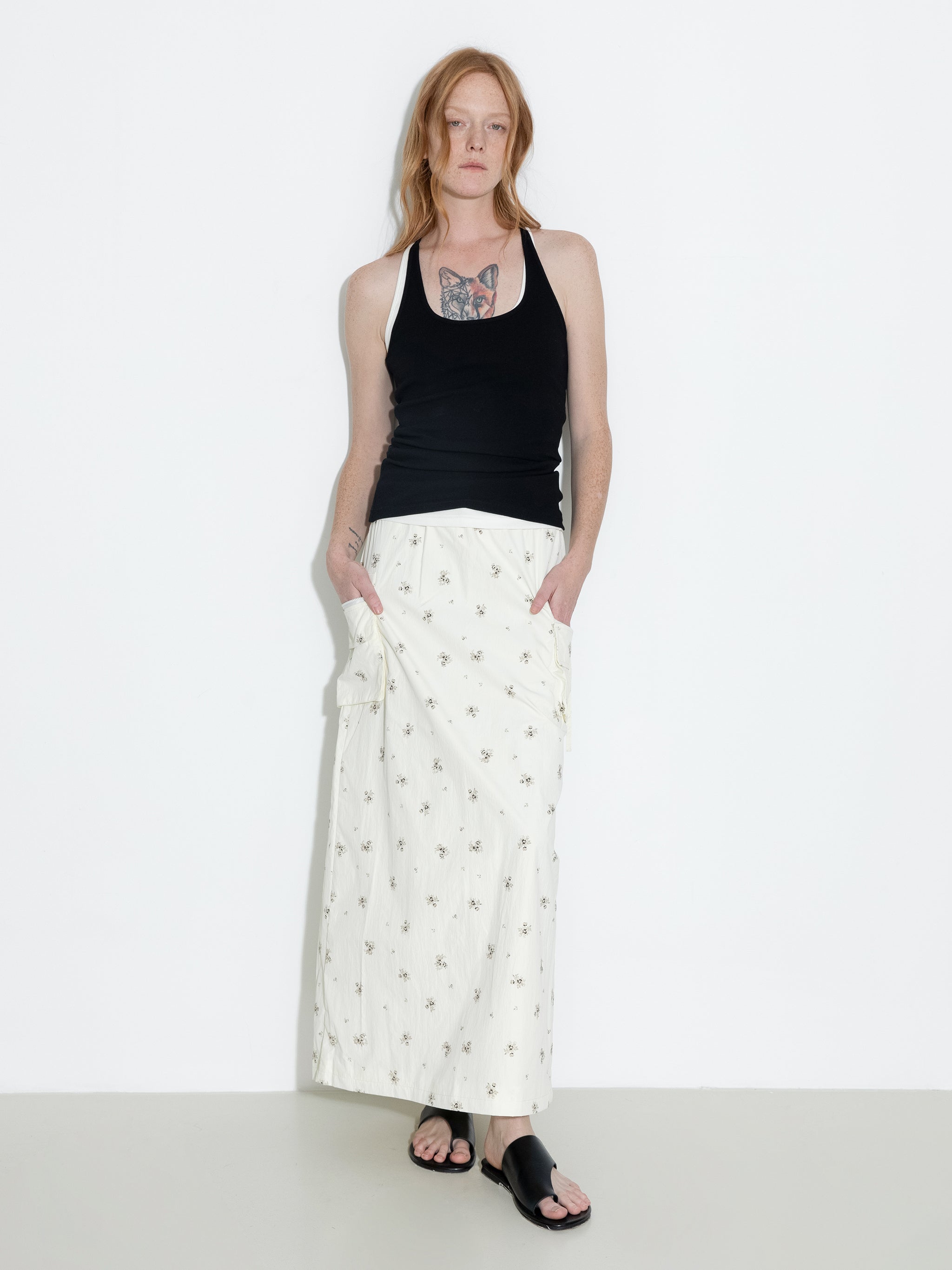 A-line Floral Skirt-4
