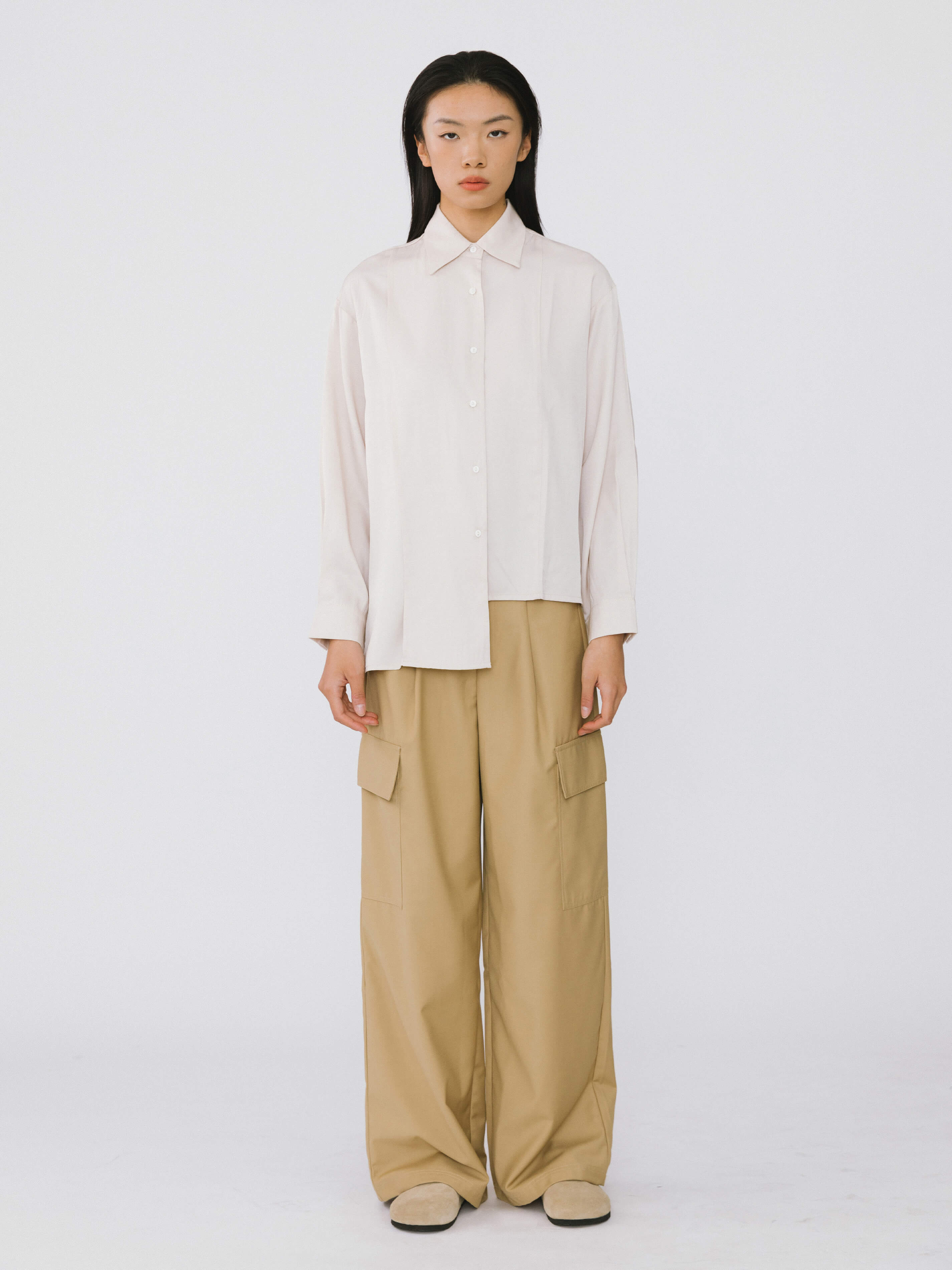 Straight Leg Cargo Trousers-4