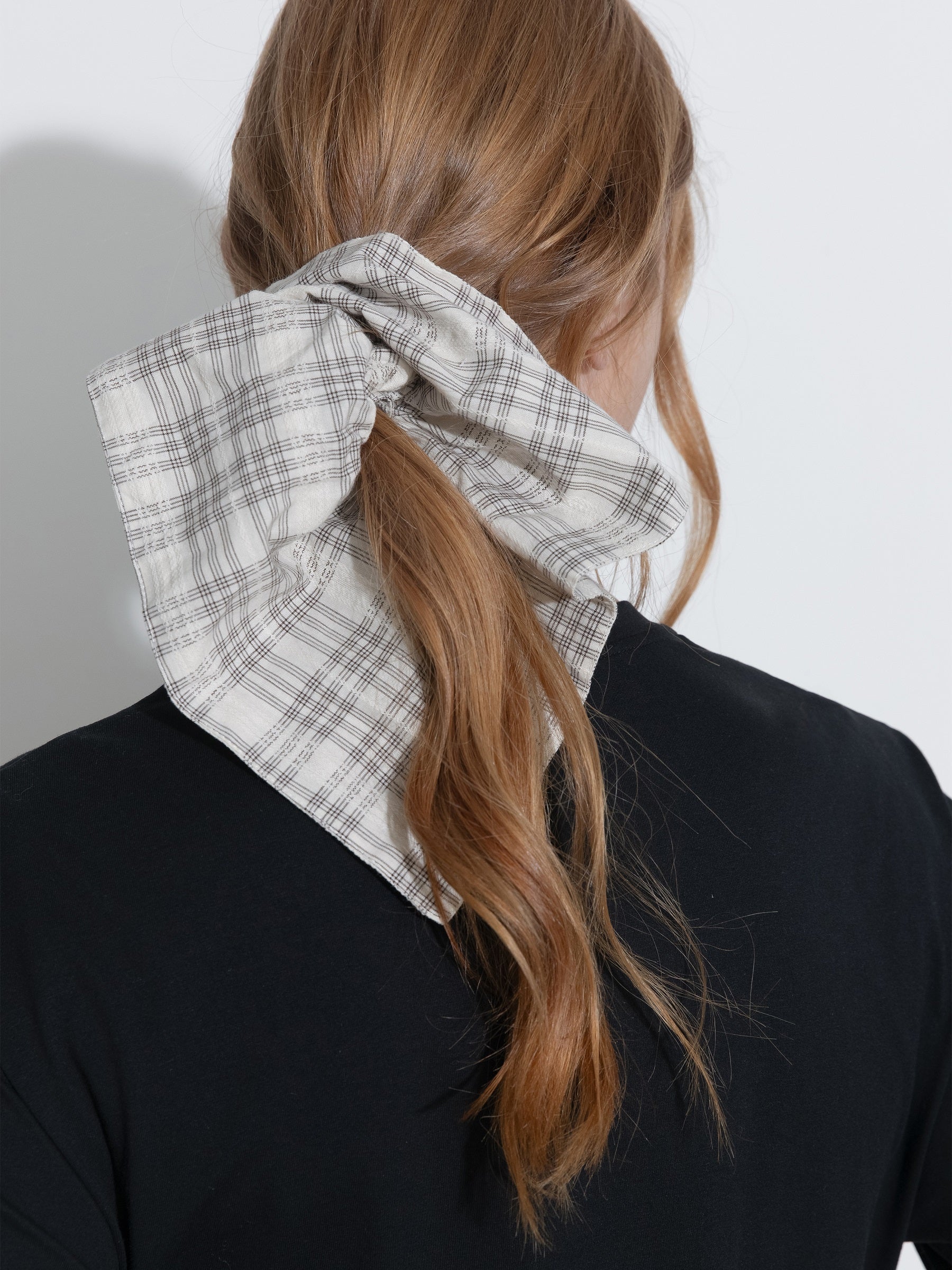 Lace Checkered Irregular Hair Scrunchies-6