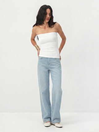 CUBIC High-Rise Straight-Leg Jeans