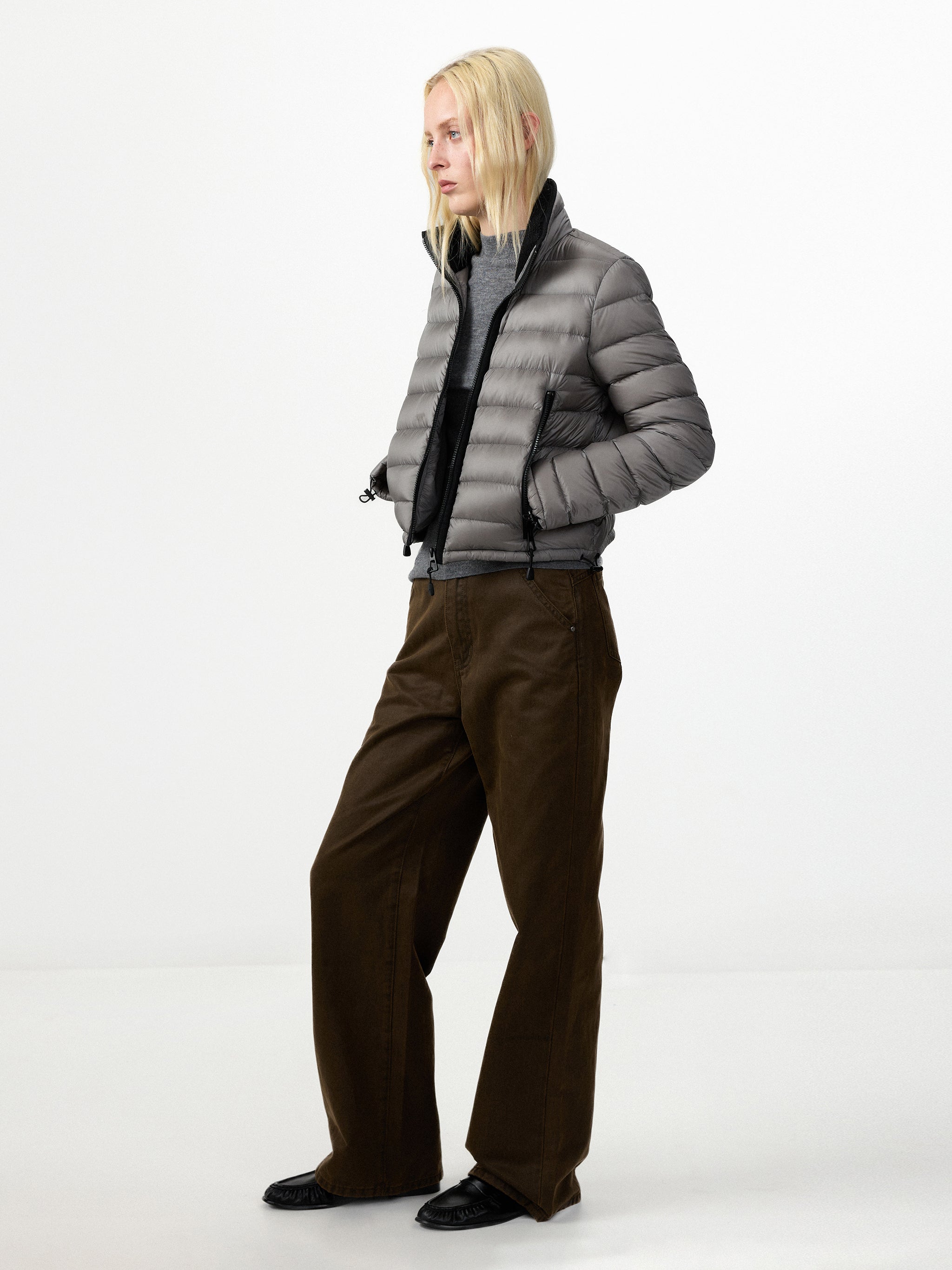 CUBIC Stand‑Collared Short Puffer Jacket-4