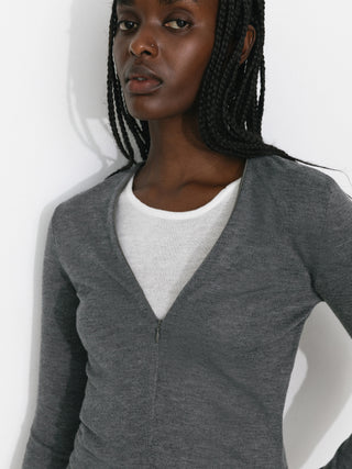 Casual Faux-Layer Knit Top