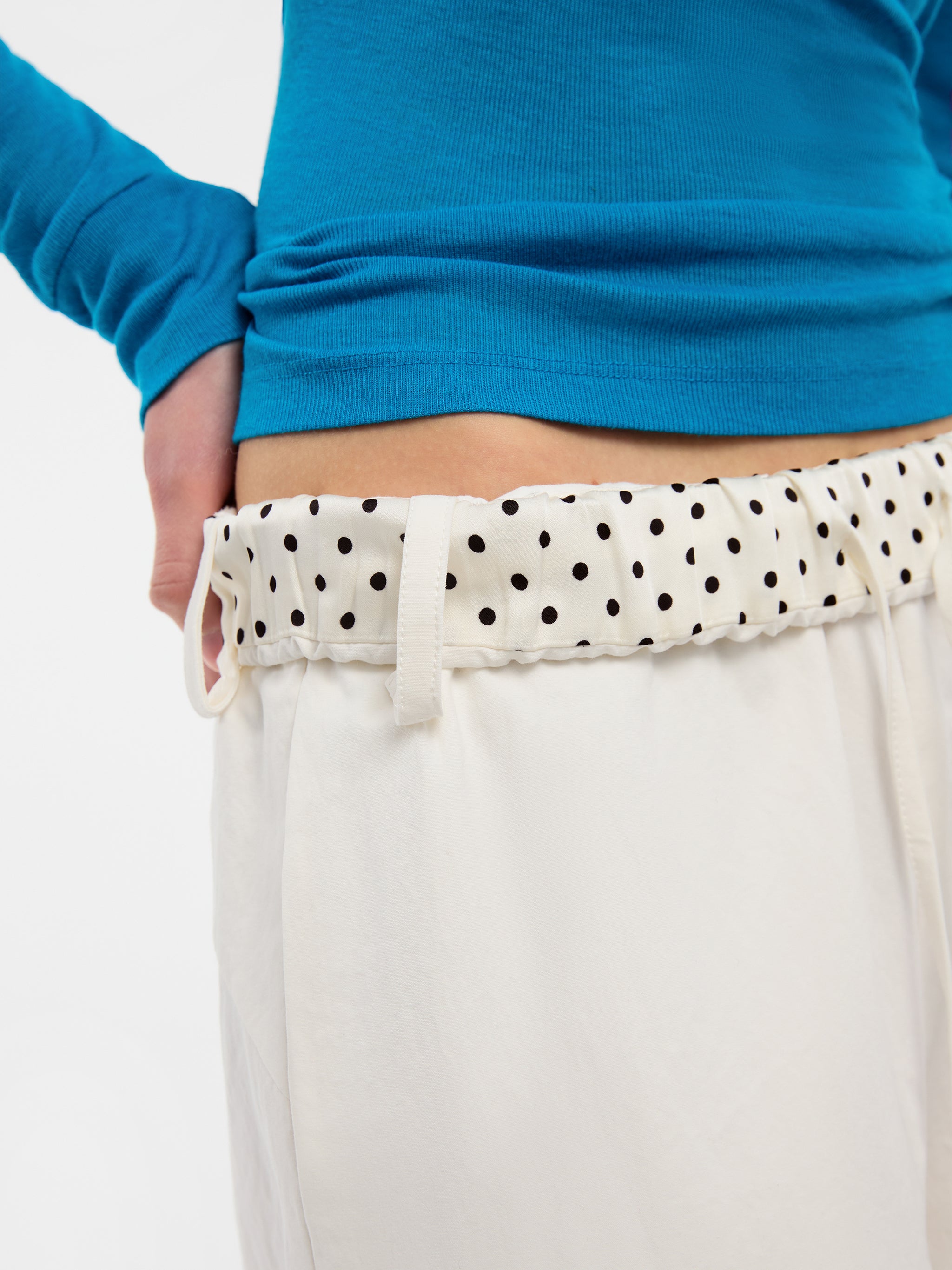 CUBIC Ruffled Waistband Two-Way Casual Pants-4