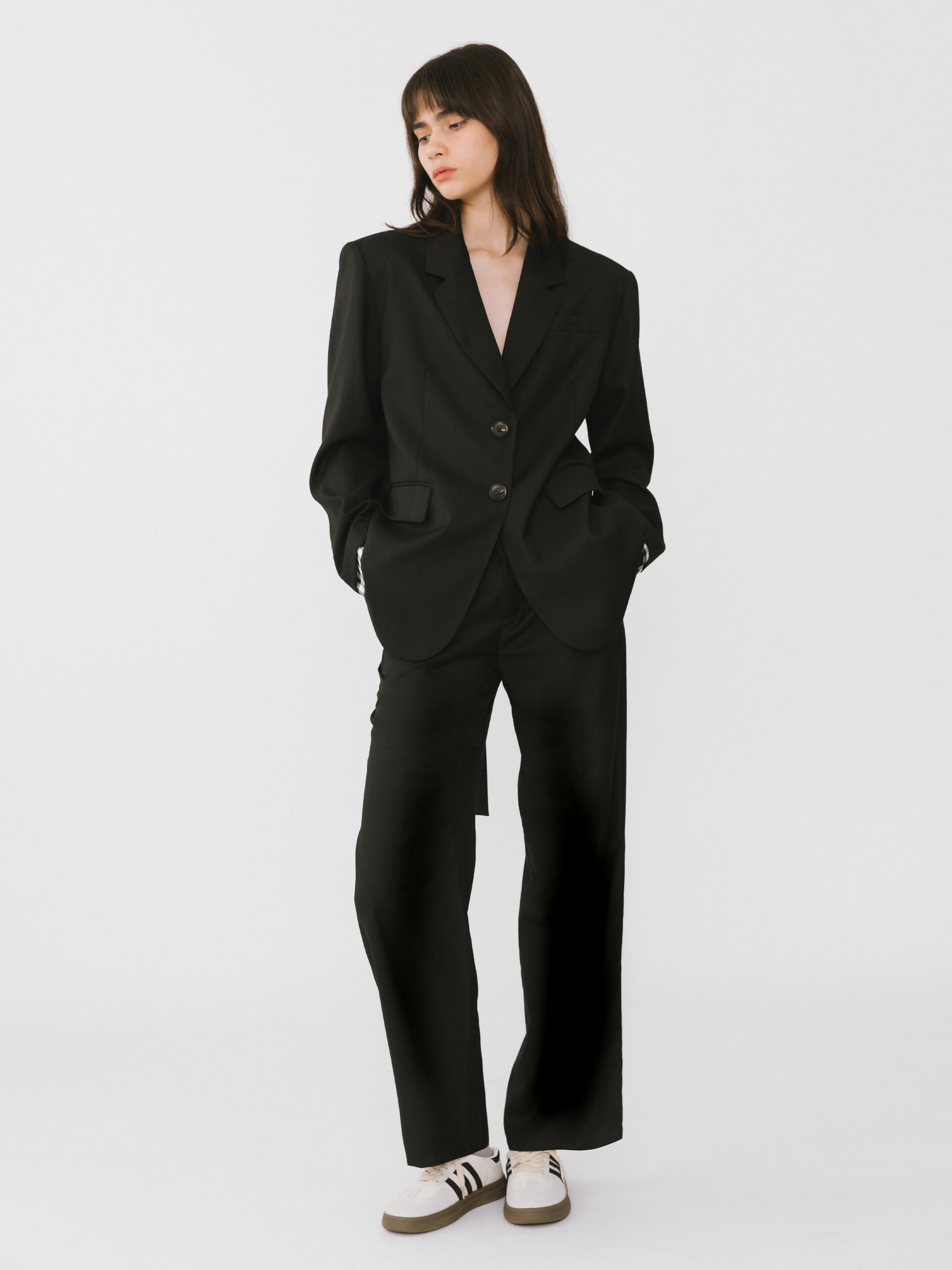 Checkered Peekaboo Tailored Trousers-5