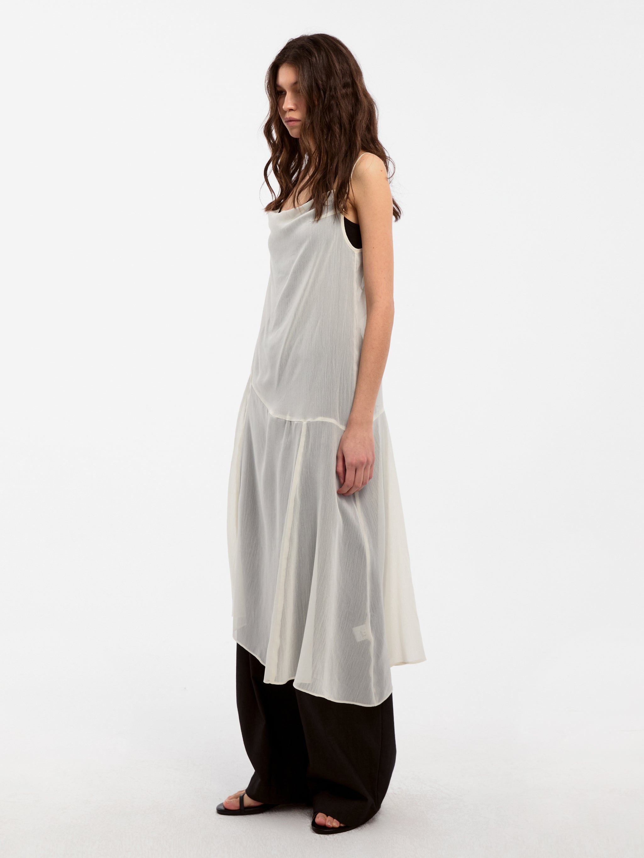 CUBIC Effortless Sheer Slip Maxi Dress-4