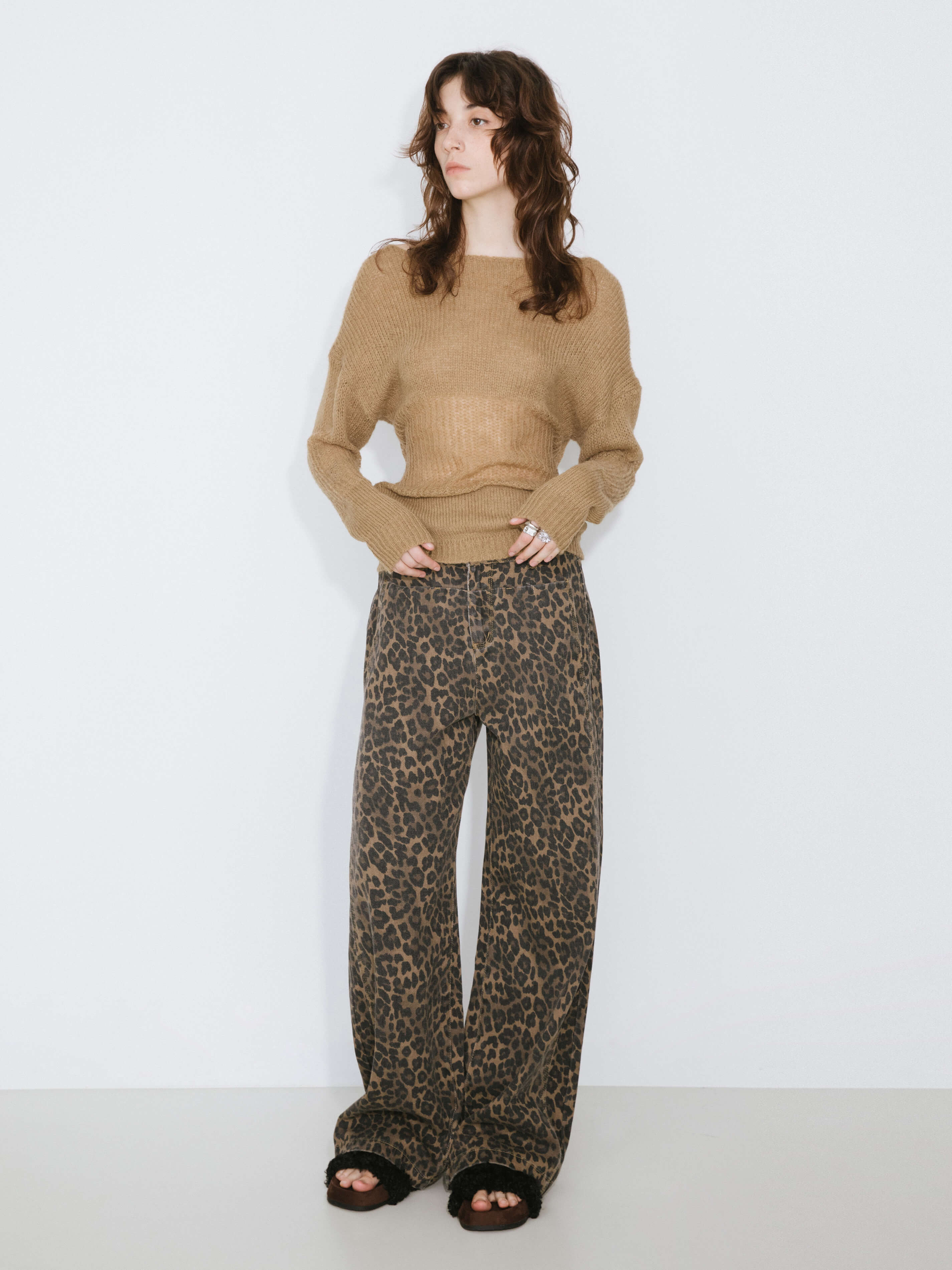Off The Shoulder Stacked Long Sleeved Sweater-4