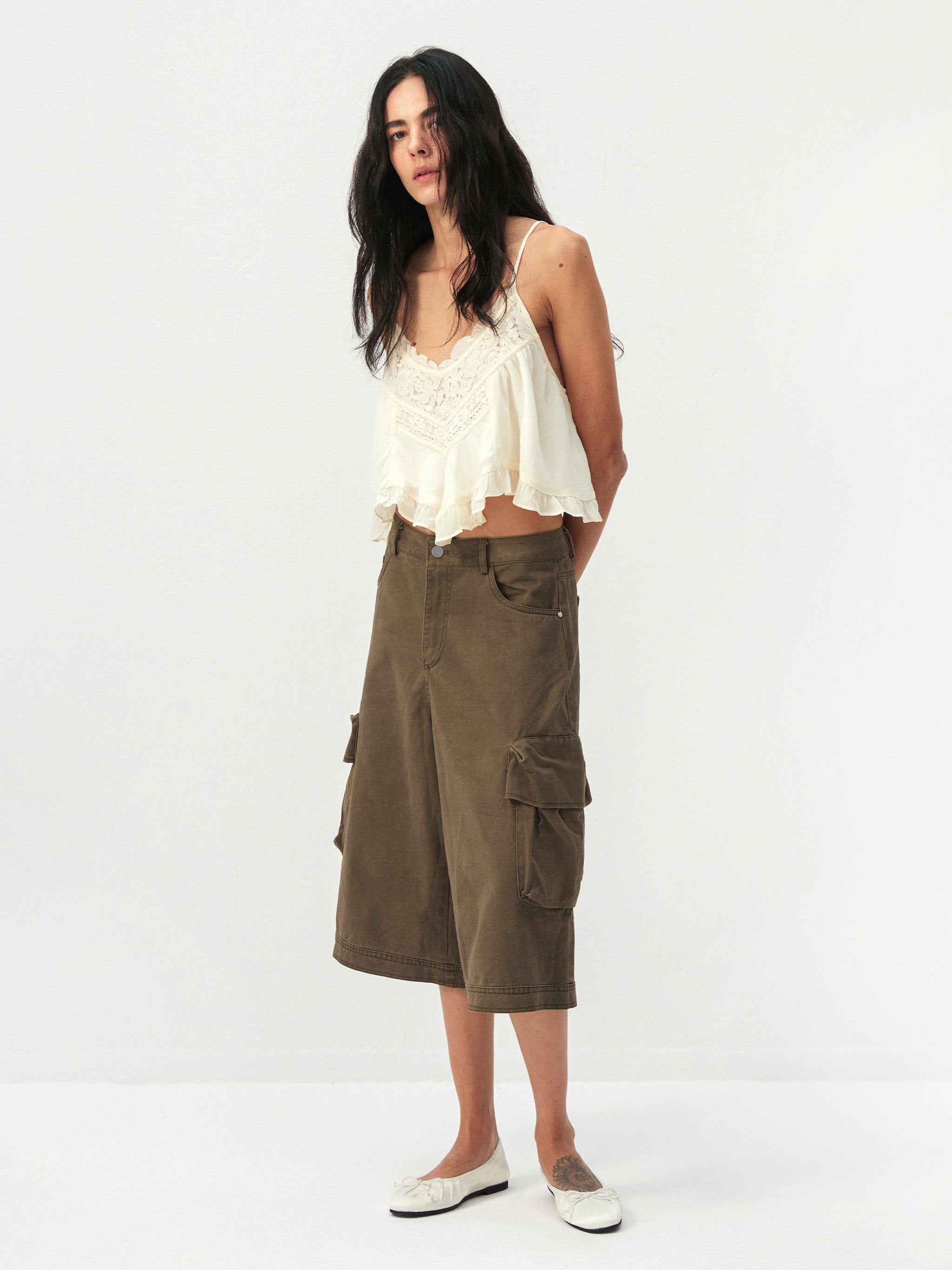 CUBIC 100% Cotton Cargo Culottes-4