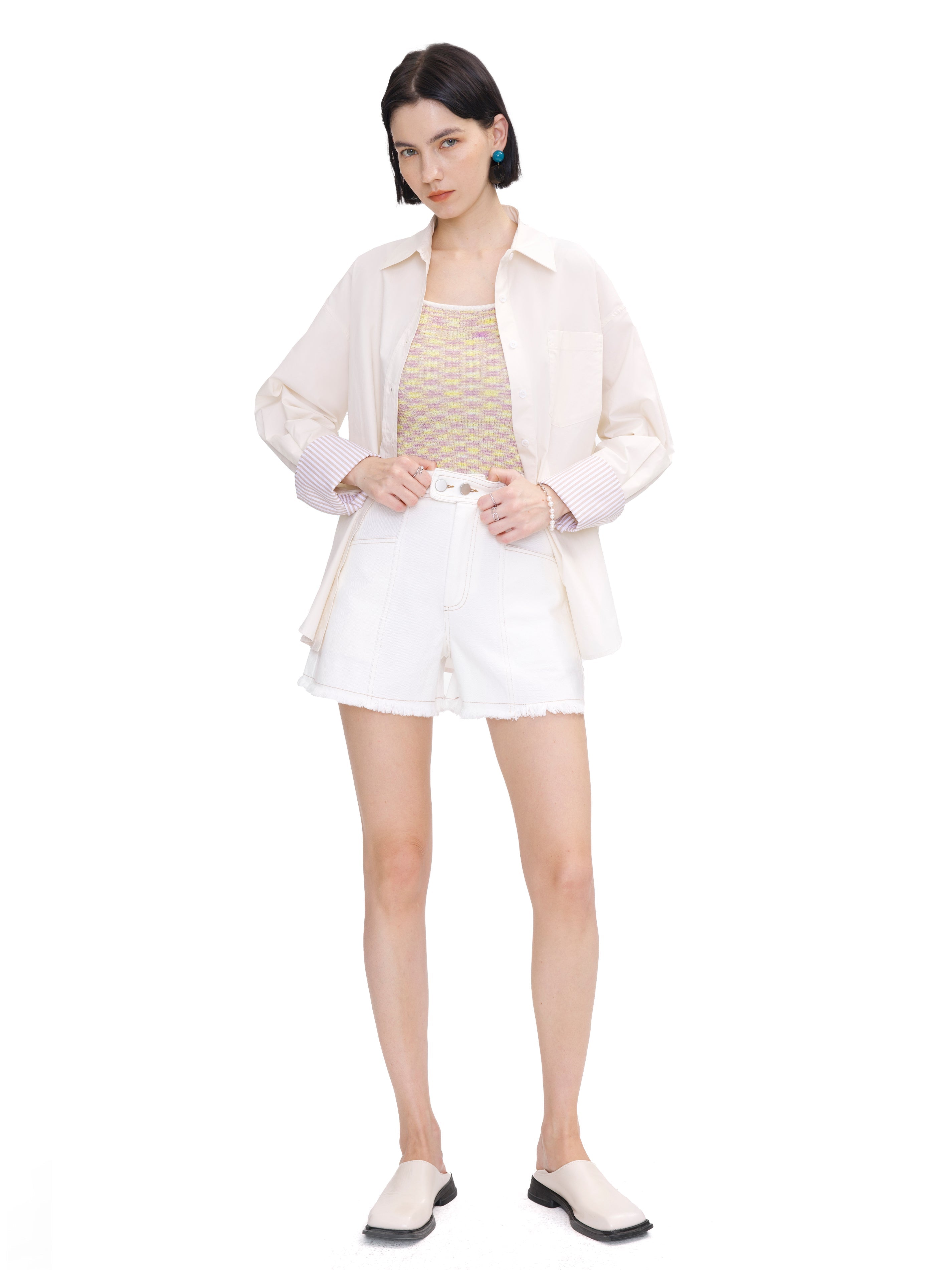 Classic Shirt with Turn-Up Cuffs-2