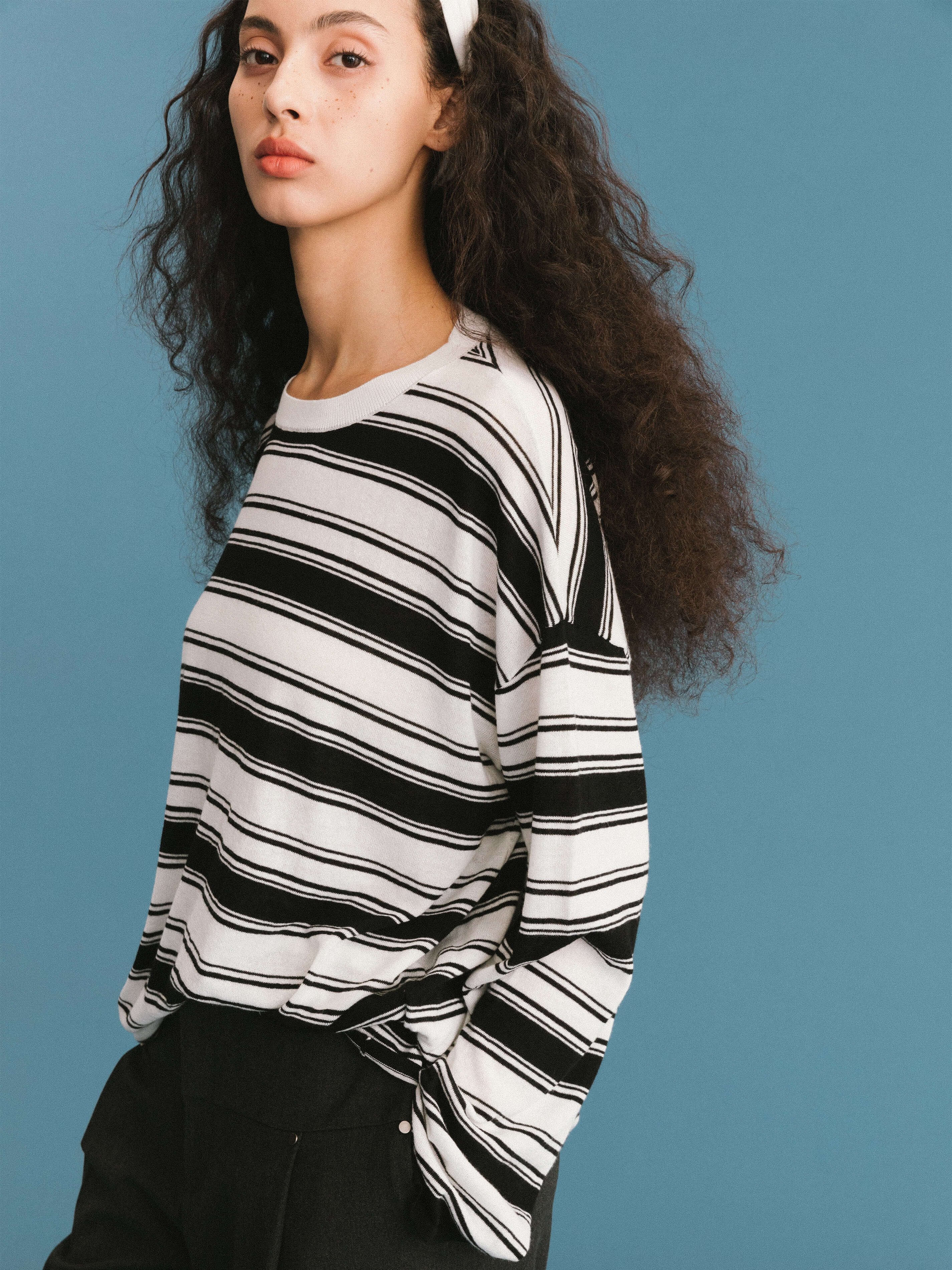 ONE BY CUBIC Stripped Knitwear Jumper with Wool Blend-5