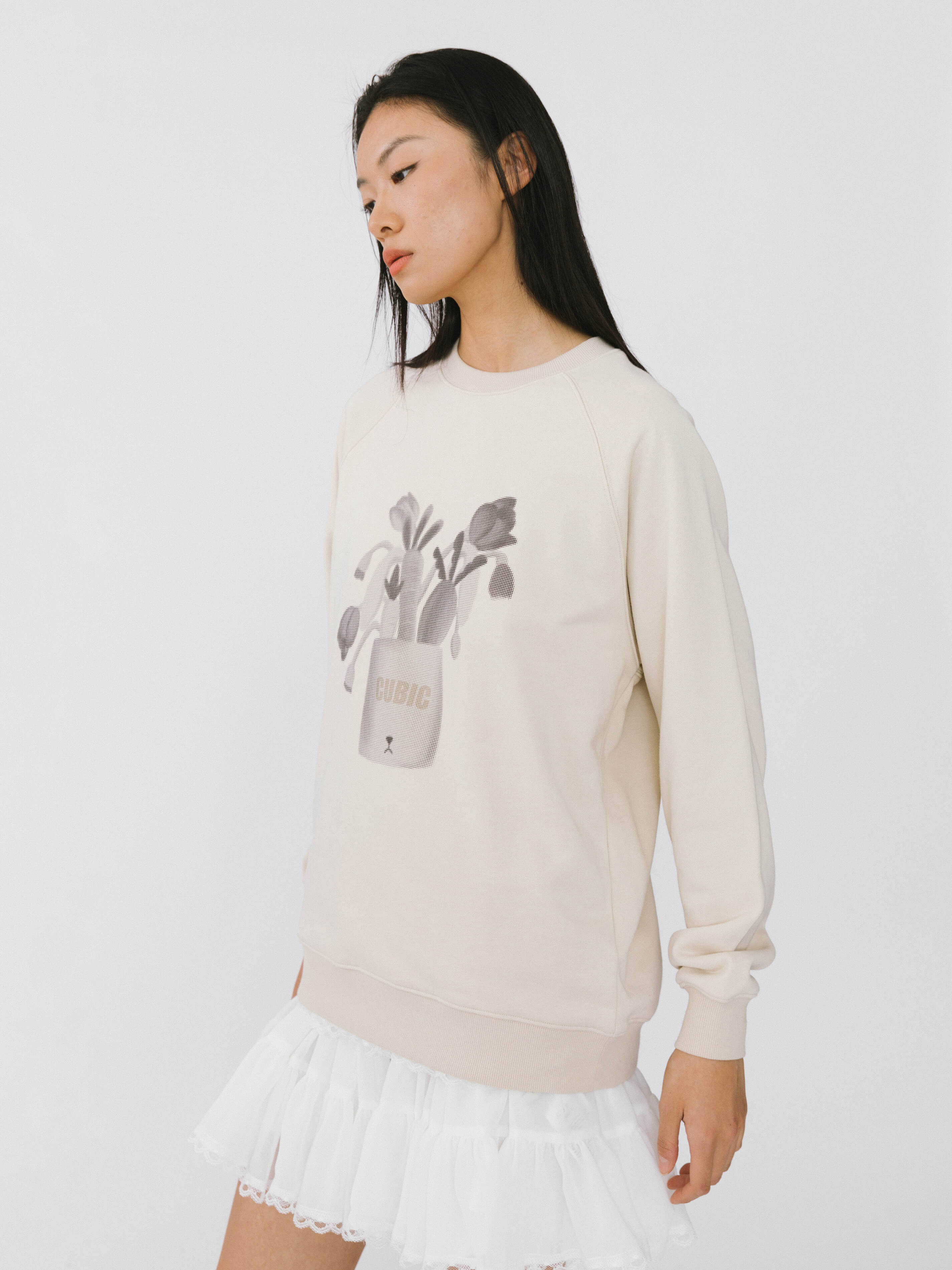 Round Neck Printed Sweatshirt-4