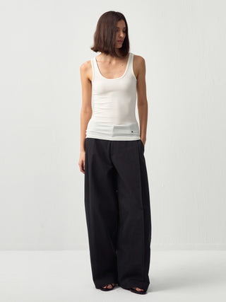CUBIC Lyocell Wool Blend U-Neck Fitted Tank