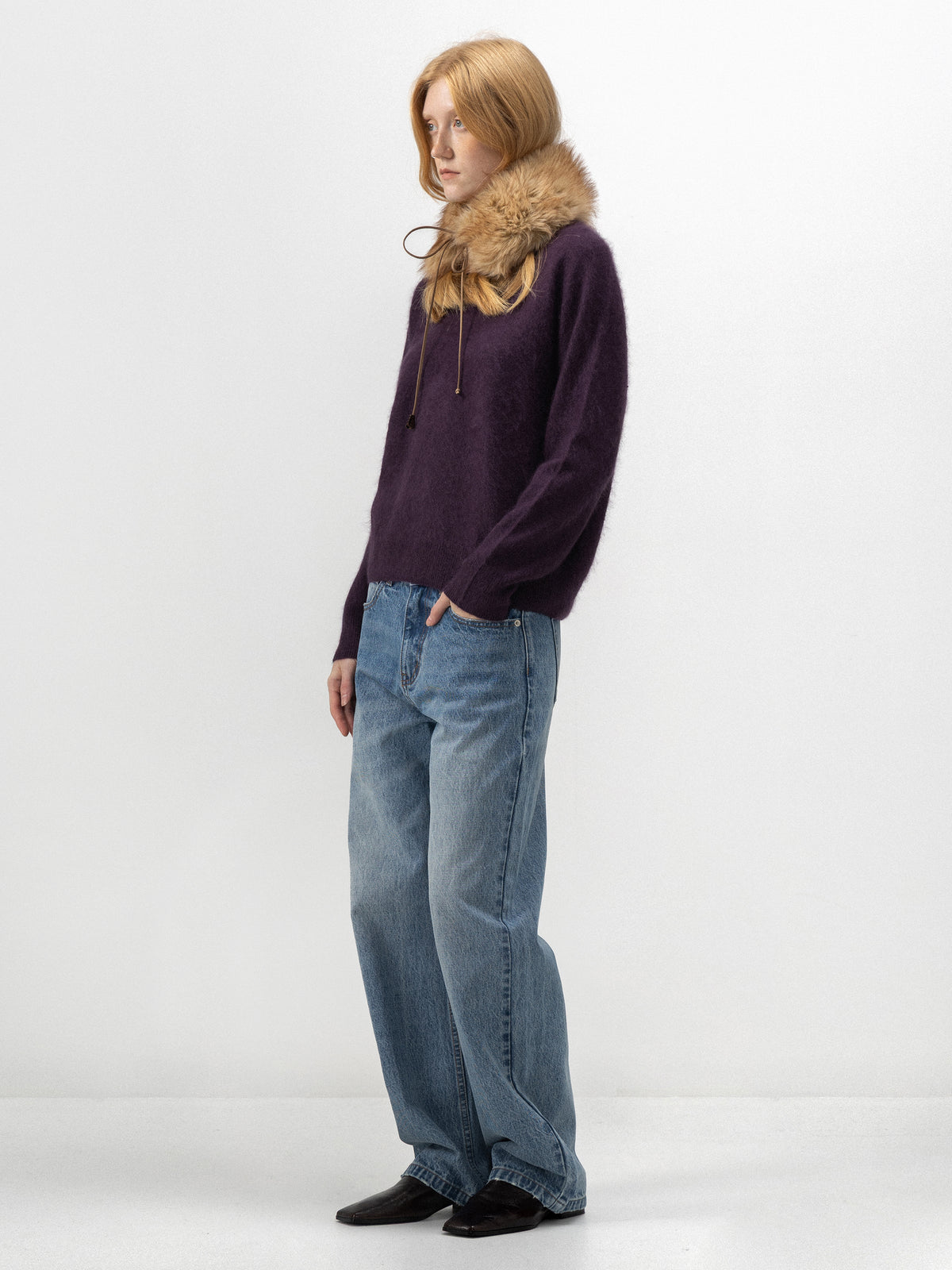 CUBIC Mid-Rise Faded Straight-Leg Jeans-4