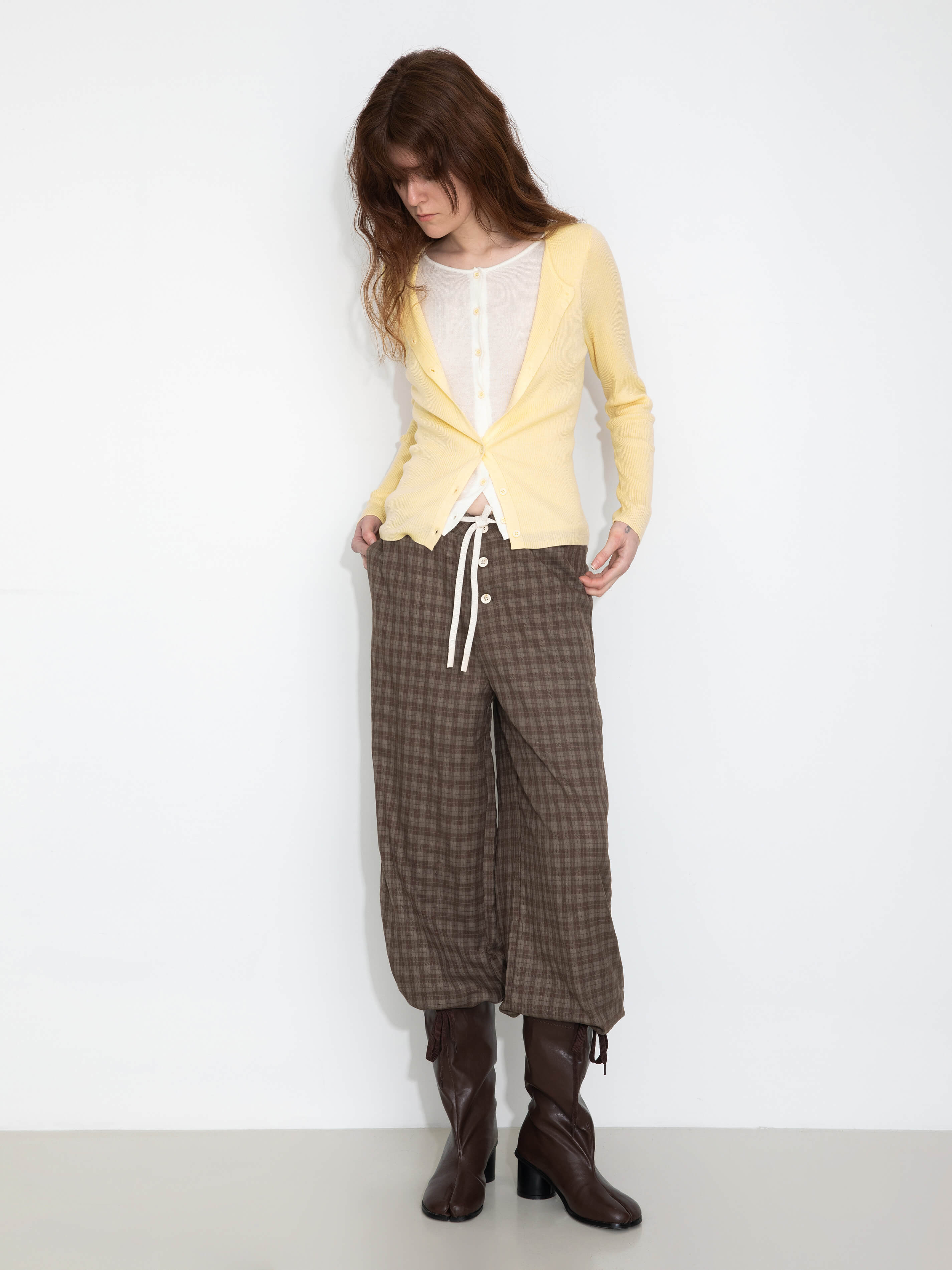 Slim-Fit Long Sleeve Layered Knit Cardigan-4