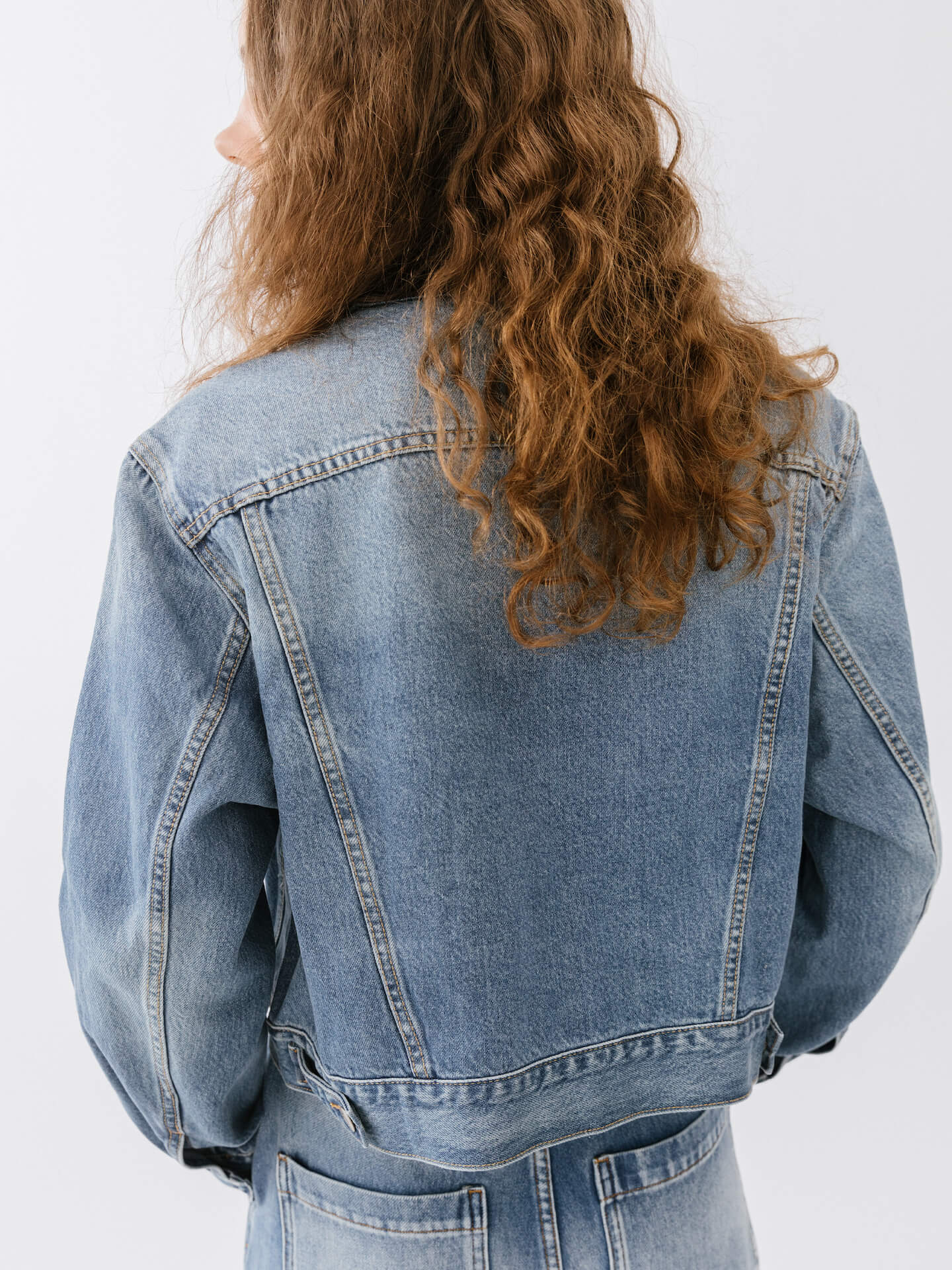 Light Blue Short Denim Jacket-4