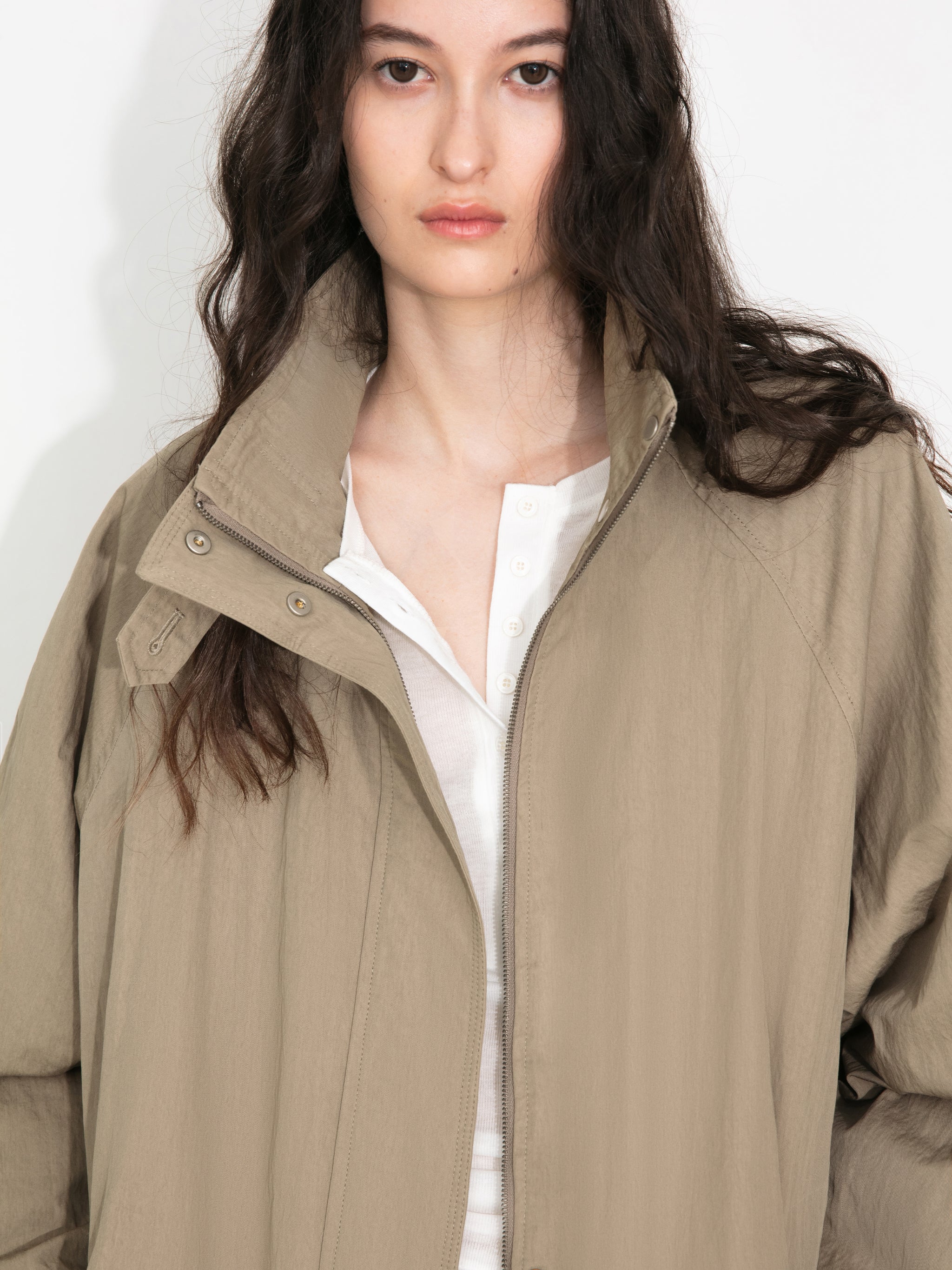 Oversized Funnel-Neck Down Coat-4