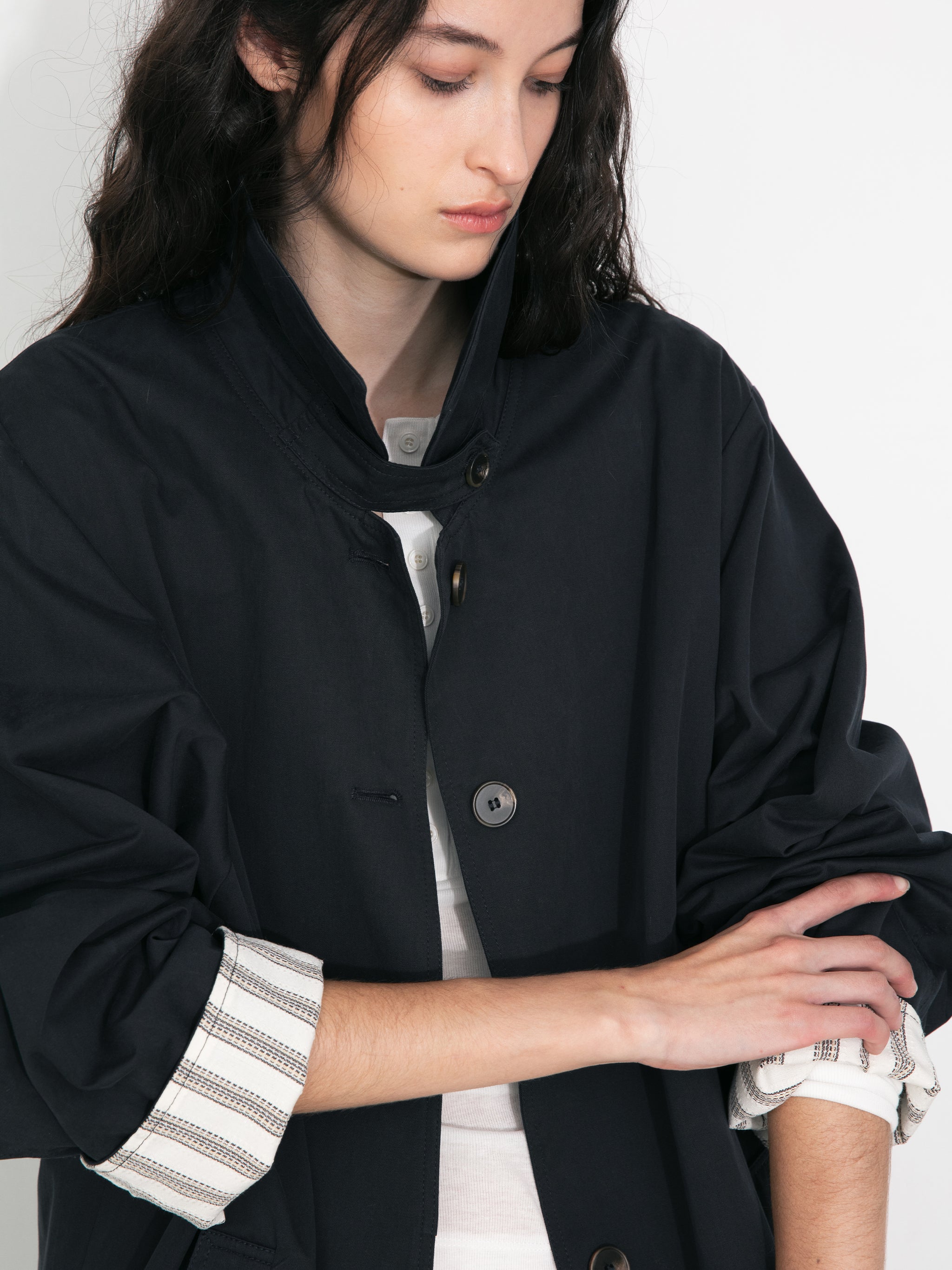 Macintosh Trench Coat with Striped Lining-4